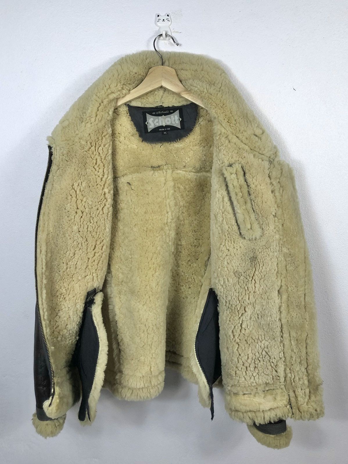 Schott Rare Vintage Schott B3 Shearling Leather Jacket Made in USA Size US M / EU 48-50 / 2 - 12 Thumbnail