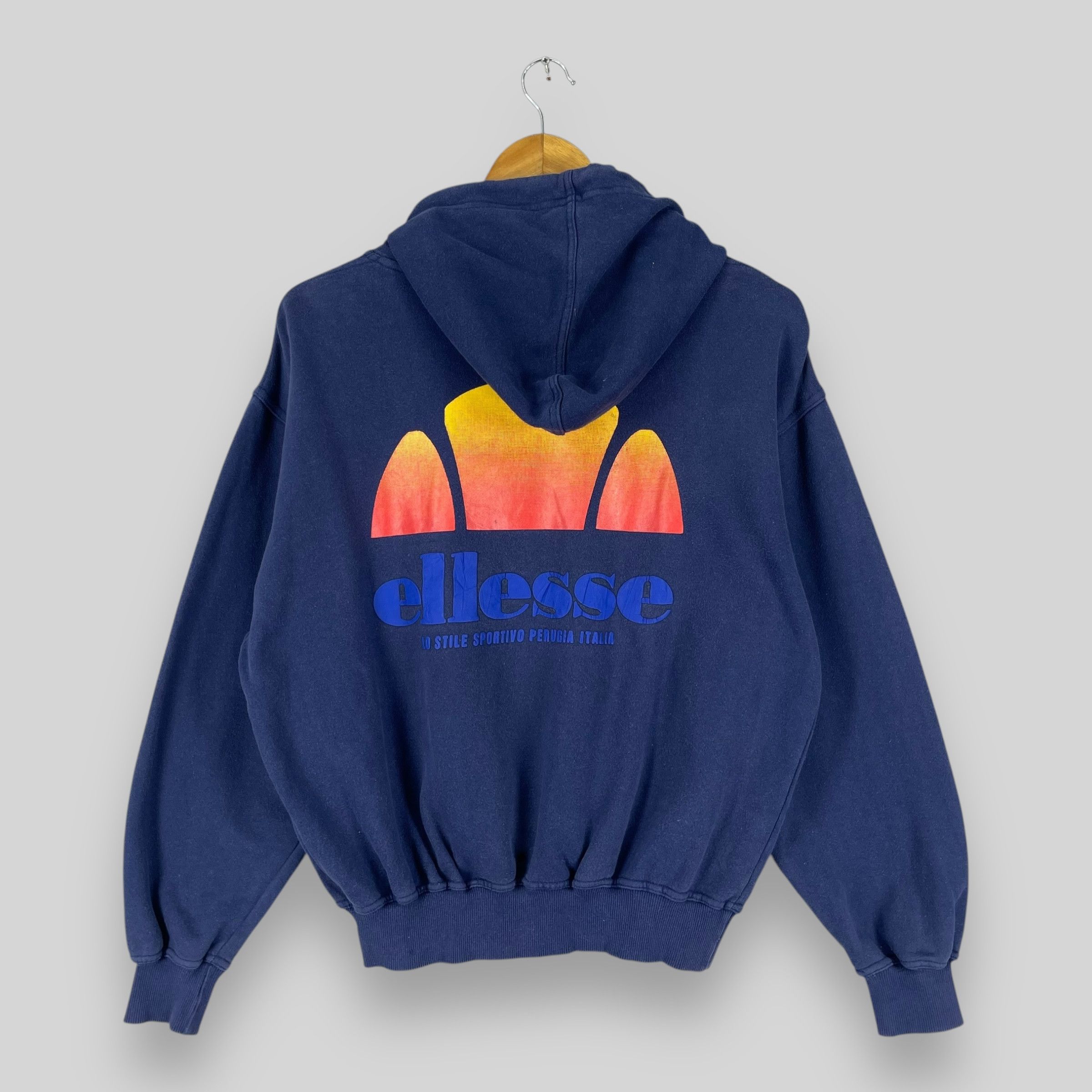 Ellesse Vintage 90s ELLESSE Spellout Back Hit Pullover Hooodie Size M / US 6-8 / IT 42-44 - 1 Thumbnail