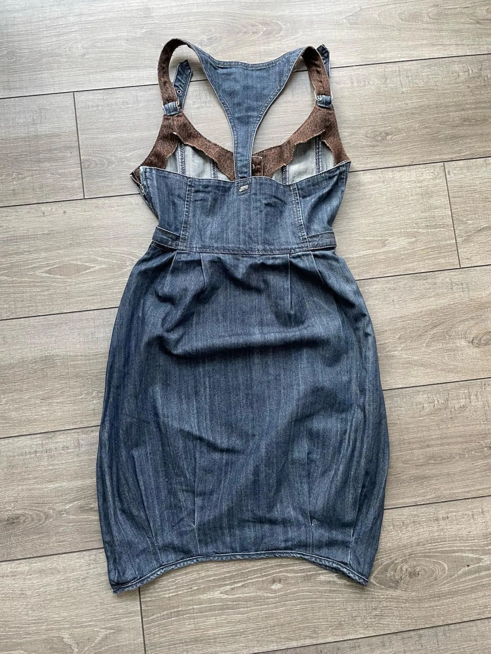 Miss Sixty Y2K Miss Sixty Denim Dress | Tulip Midi Grunge | Size 26 Size XS / US 0-2 / IT 36-38 - 8 Thumbnail