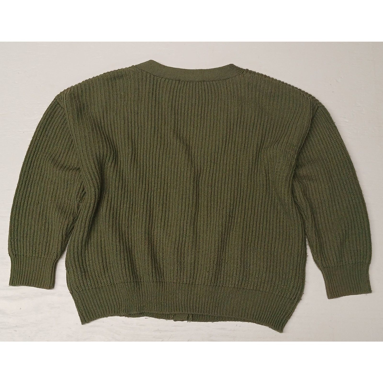 Forever 21 Forever 21 (Medium) Green Button Long Knitted Sweatshirt Size M / US 6-8 / IT 42-44 - 6 Thumbnail