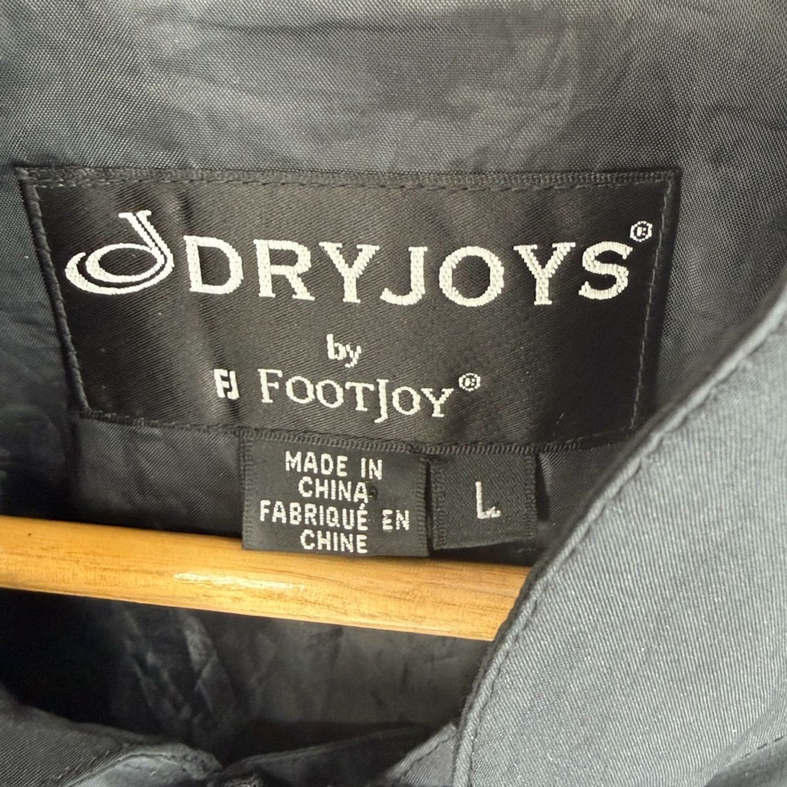 Footjoy DryJoys by FootJoy men’s black golf rain jacket full zip L Size US L / EU 52-54 / 3 - 2 Thumbnail
