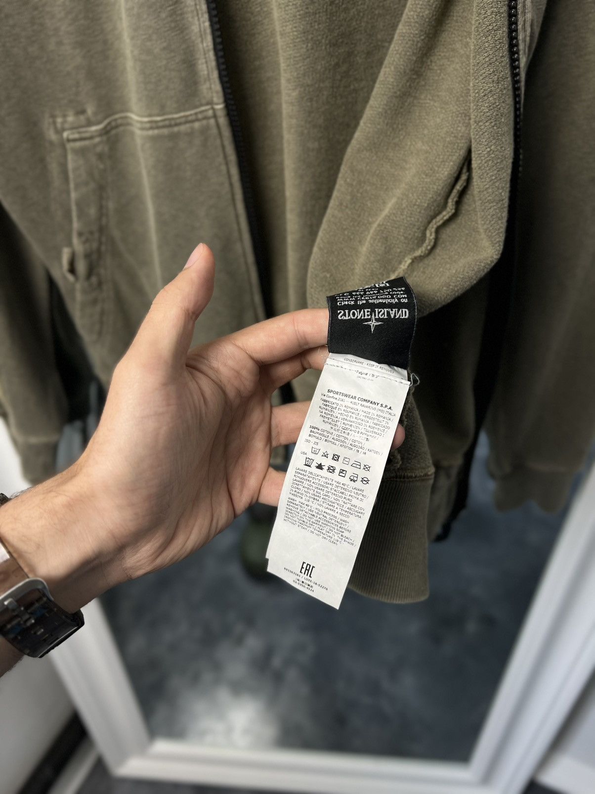 Designer × Stone Island Stone Island Khaki Green Hoodie L — Perfect Condition Size US L / EU 52-54 / 3 - 17 Thumbnail
