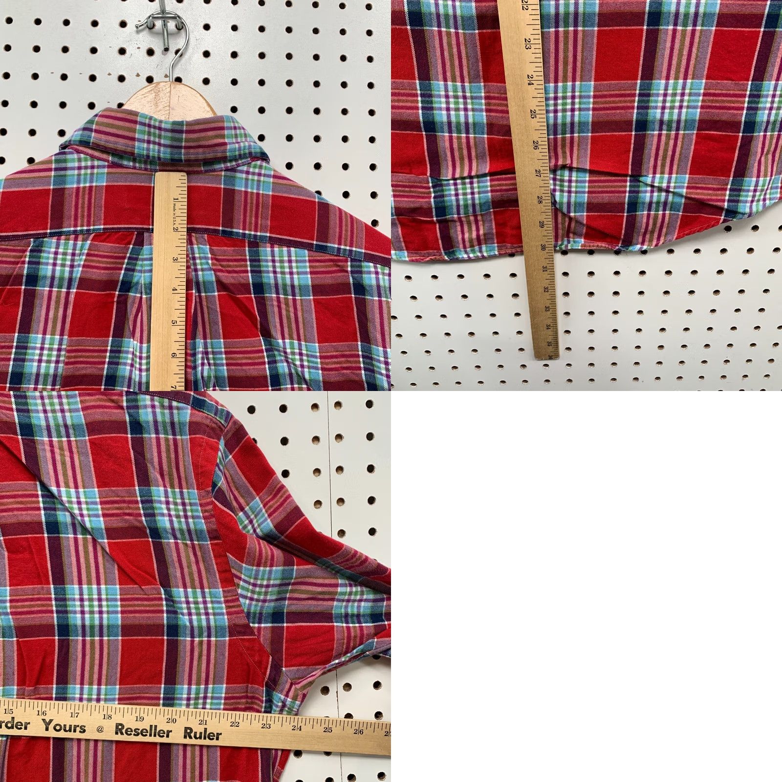 Ralph Lauren Ralph Lauren Button Down Shirt Men L Red Blue Plaid Long Sleeve Custom Fit Size US L / EU 52-54 / 3 - 9 Thumbnail