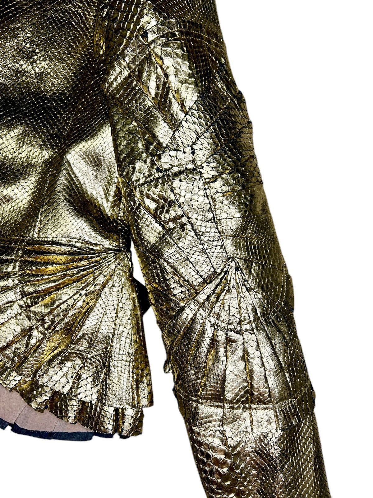 S/S 04 Gold Python Leather Jacket