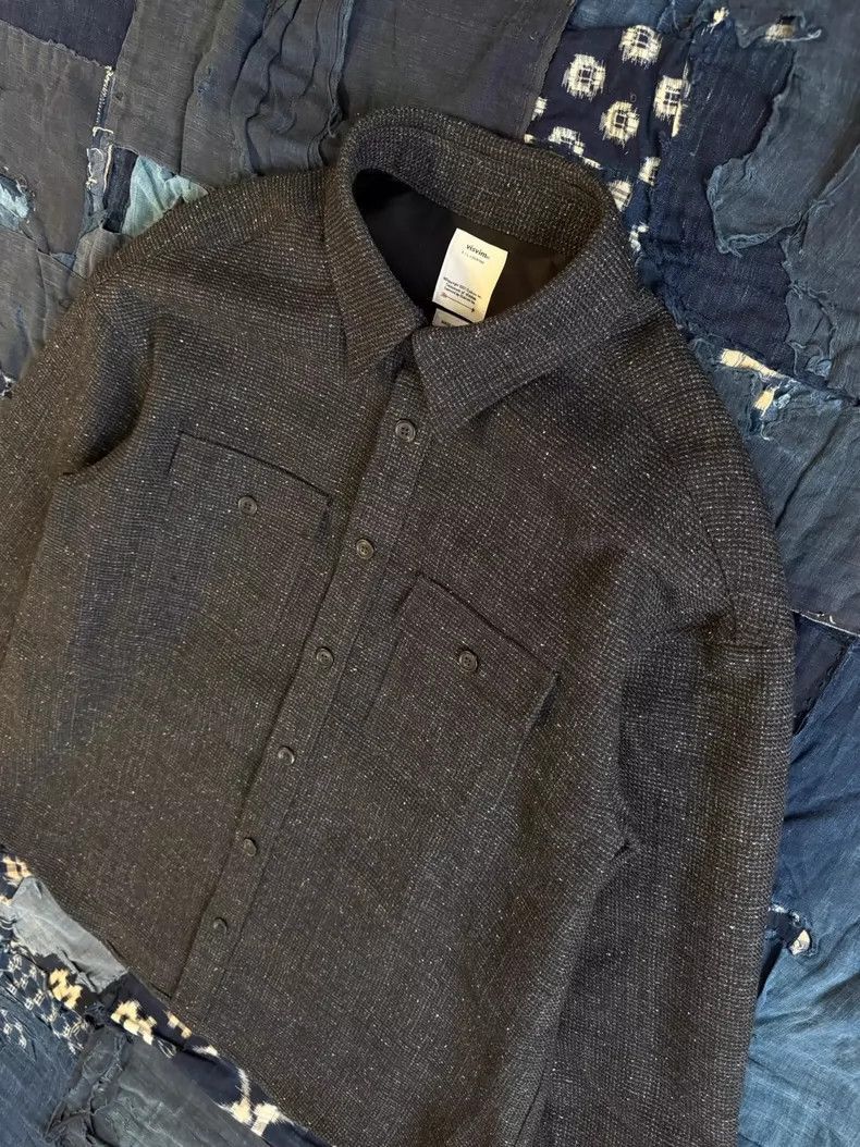 Visvim VISVIM Boomer Shirt Long Sleeve Donegal Black-2506 Size US L / EU 52-54 / 3 - 5 Thumbnail