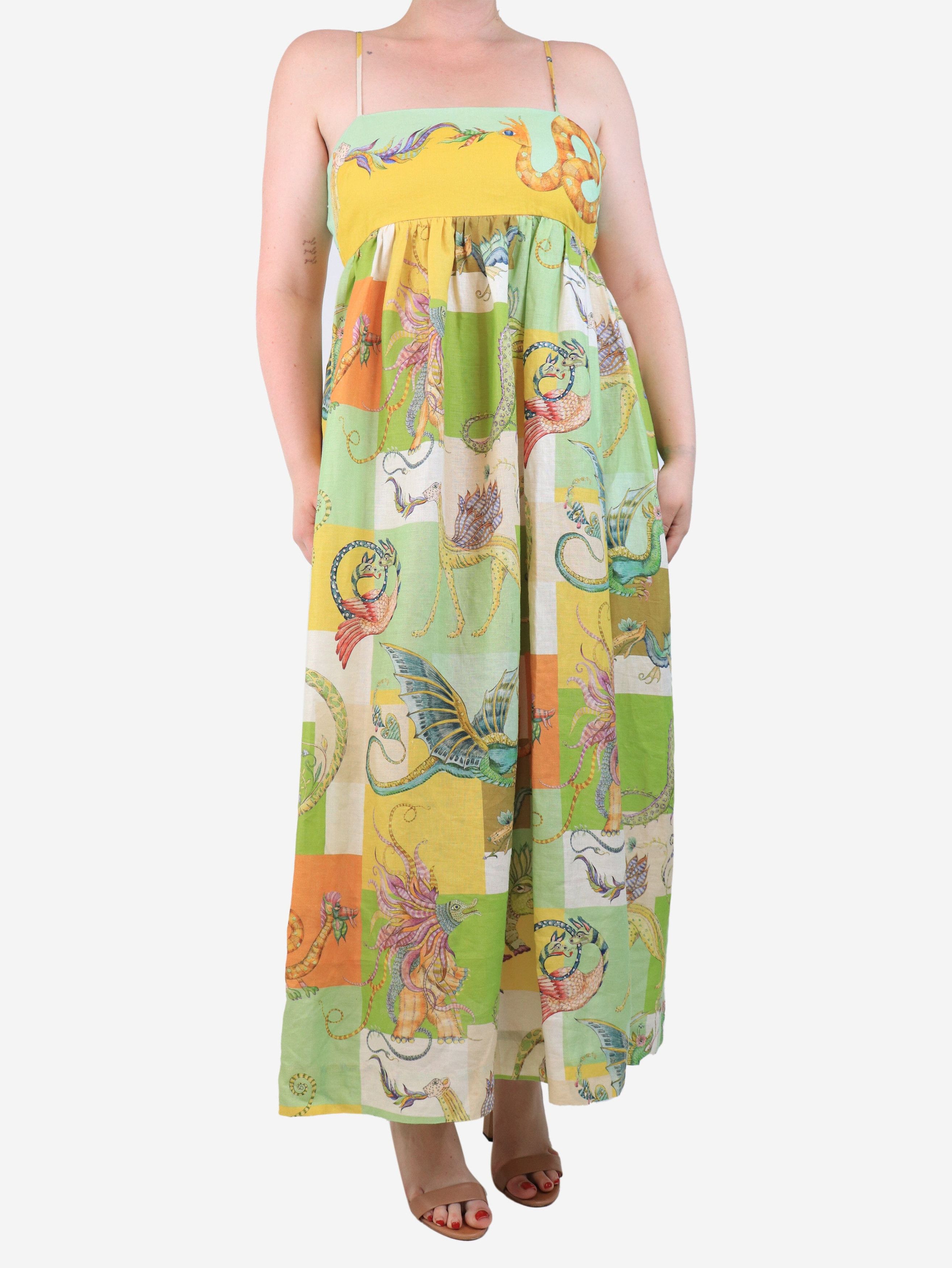 Multicolour Jerome printed midi dress size UK 14