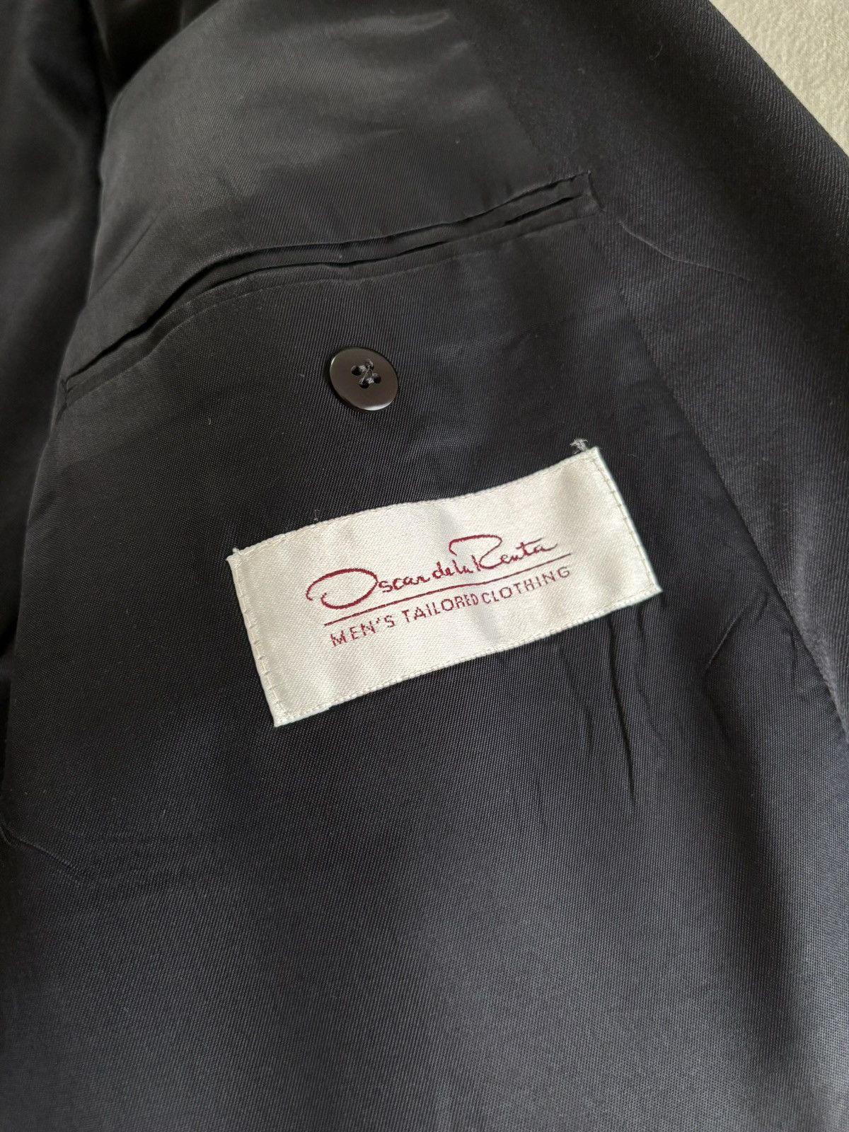 Oscar De La Renta Oscar De La Renta Double Breasted Blazer Black Size 40R - 8 Thumbnail