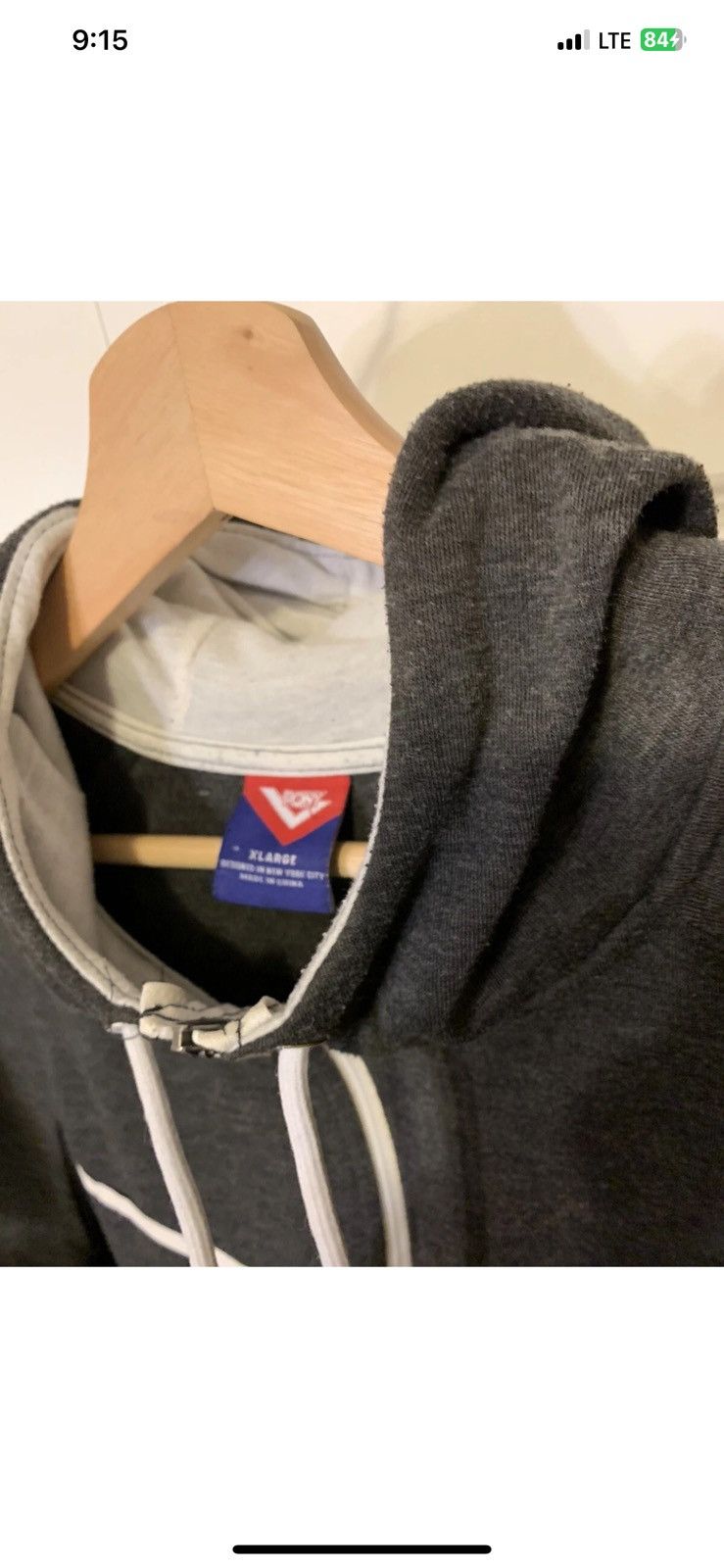 PONY Pony mens sz XL gray hoodie Size US XL / EU 56 / 4 - 4 Thumbnail