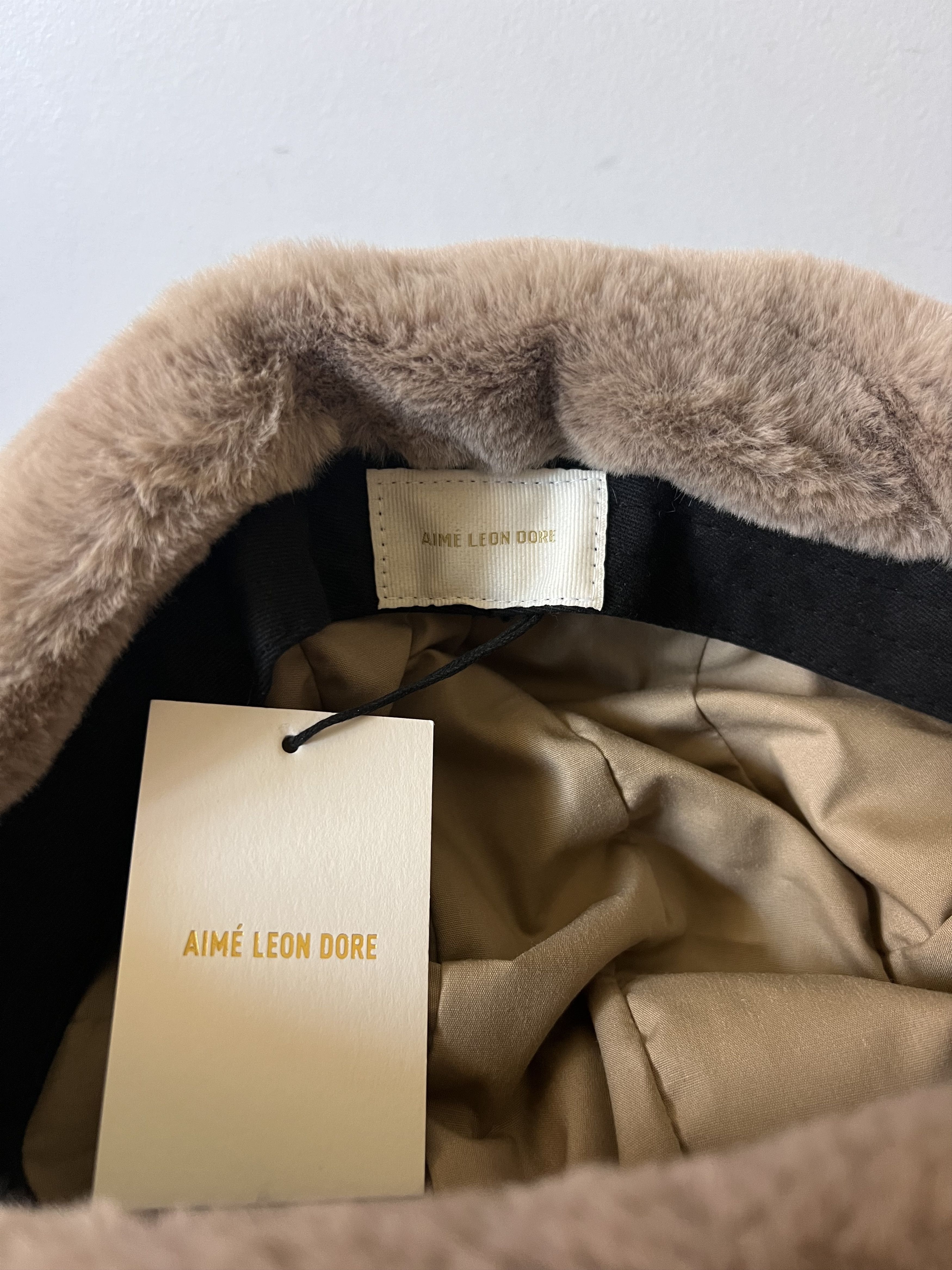 Aime Leon Dore Aime Leon Dore Fur Earflap Hat in Oatmeal Size ONE SIZE - 7 Thumbnail