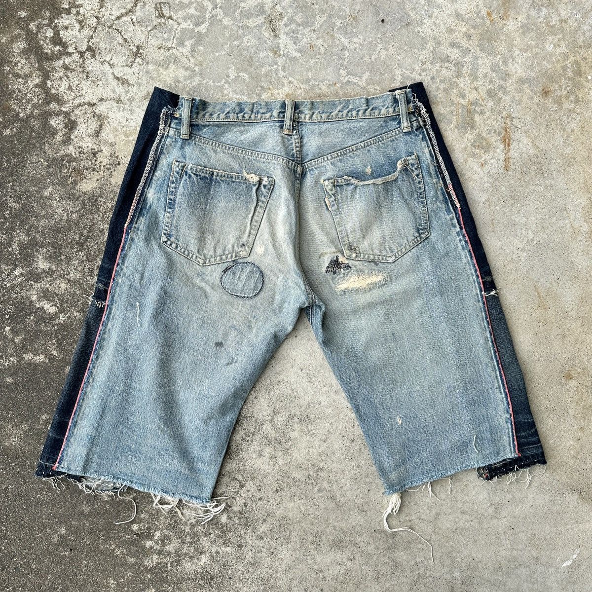 Kapital 2018 Kiro Hirata Boro Crash Jeans Denim Surf jort capris Size US 37 - 2 Thumbnail