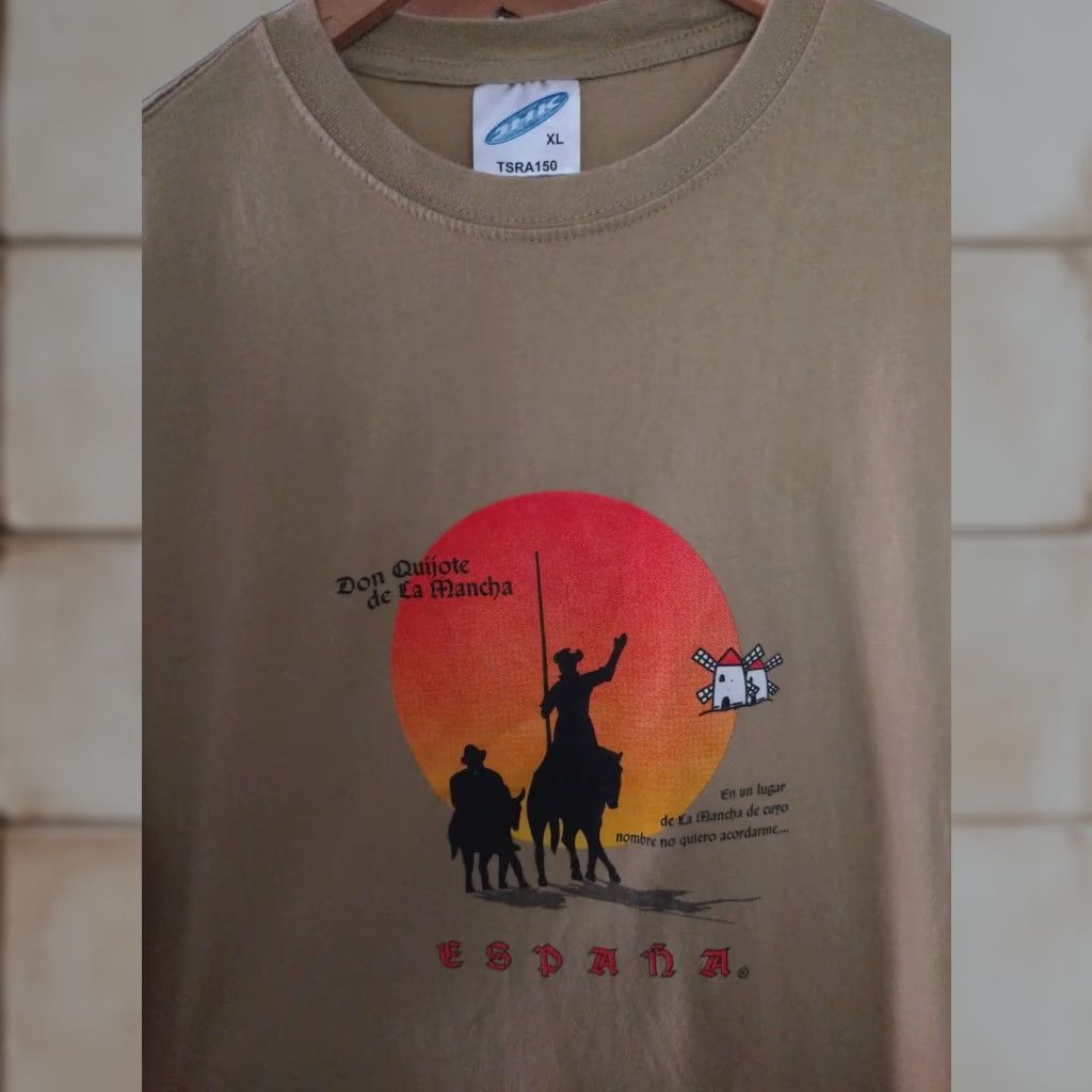 Vintage VINTAGE Spain Espana Don Quixote T-shirt XL Euro Fit Men Beige 100% cotton JHK Shirt Size US XL / EU 56 / 4 - 1 Thumbnail