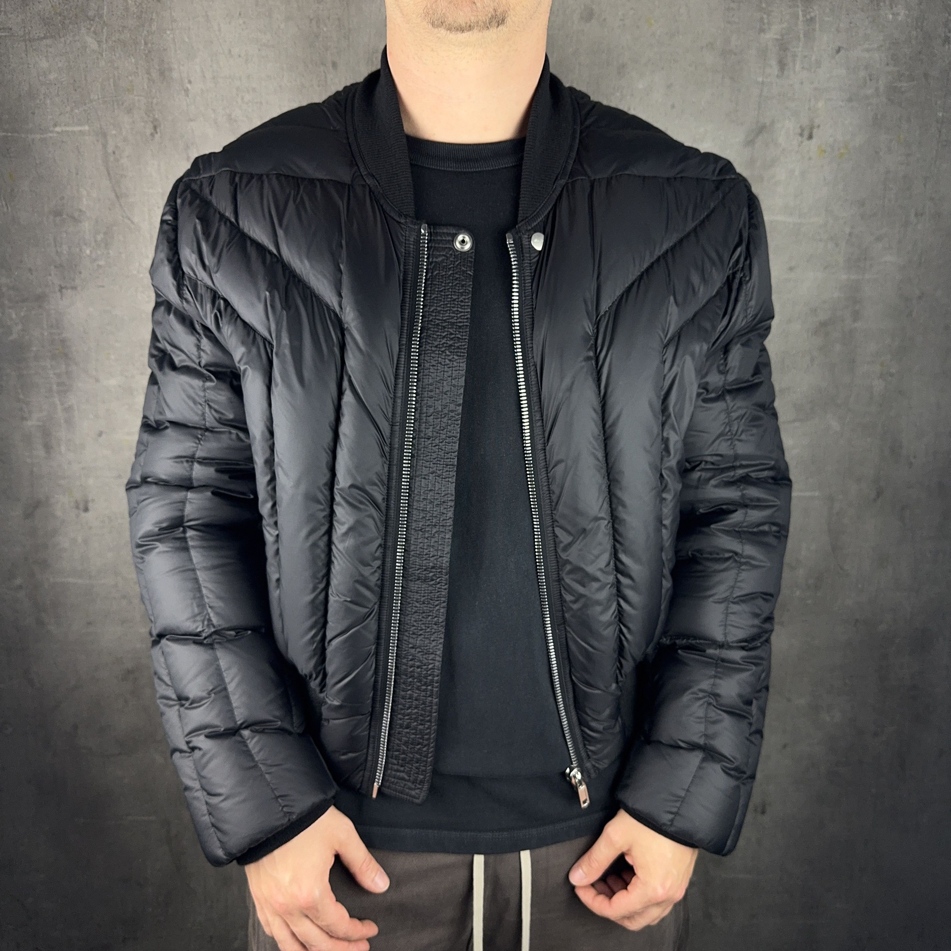 Rick Owens RICK OWENS FW23 Luxor Cropped Geth Bomber Liner Jacket Size US M / EU 48-50 / 2 - 2 Thumbnail