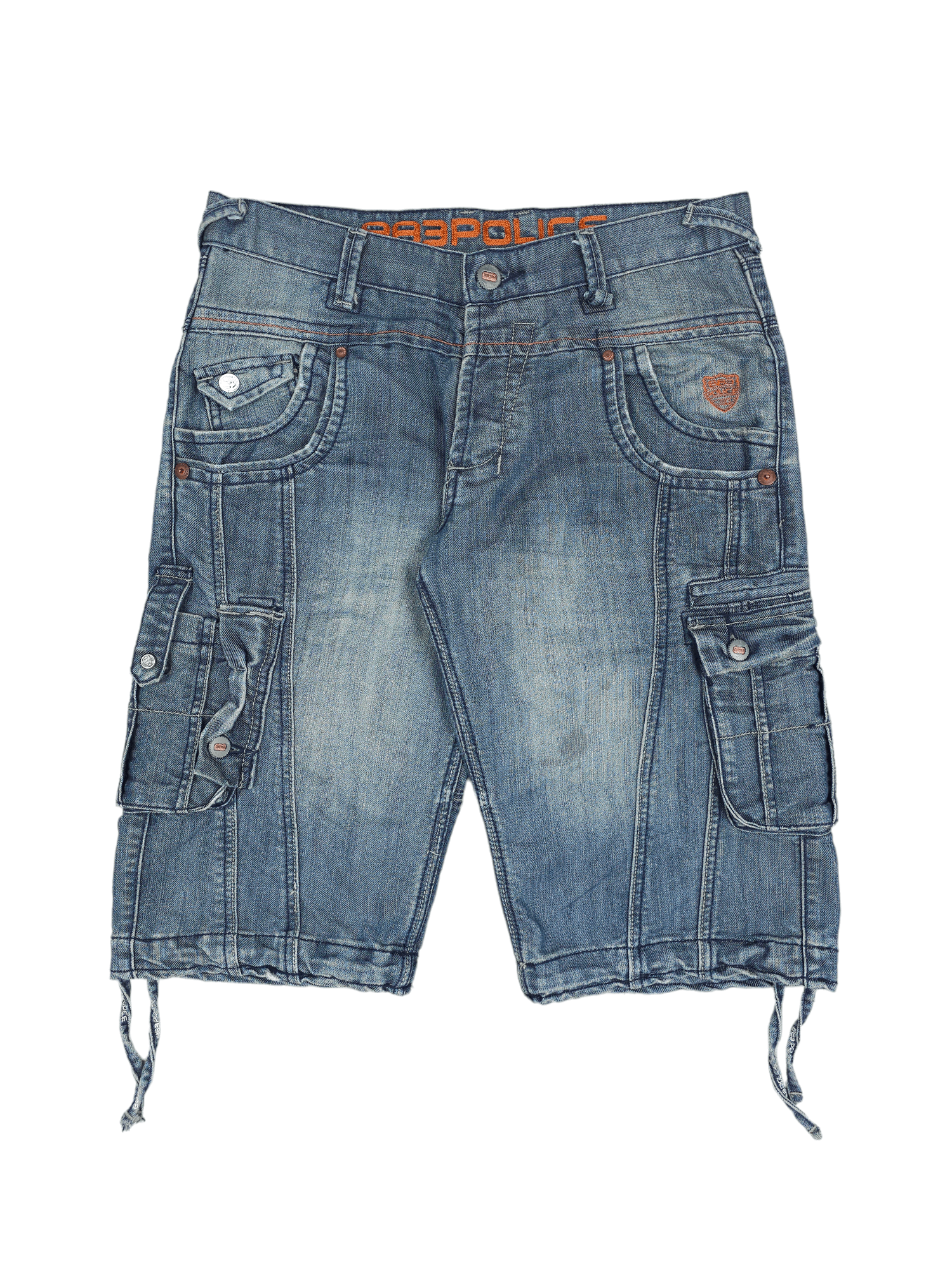 Y2K 883 police slilkymaterial jorts