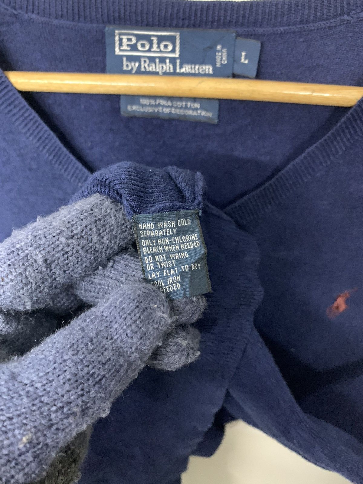 Polo Ralph Lauren Vintage 90's Polo Ralph Lauren Small Logo Sleveless Knitwear Size US L / EU 52-54 / 3 - 6 Thumbnail