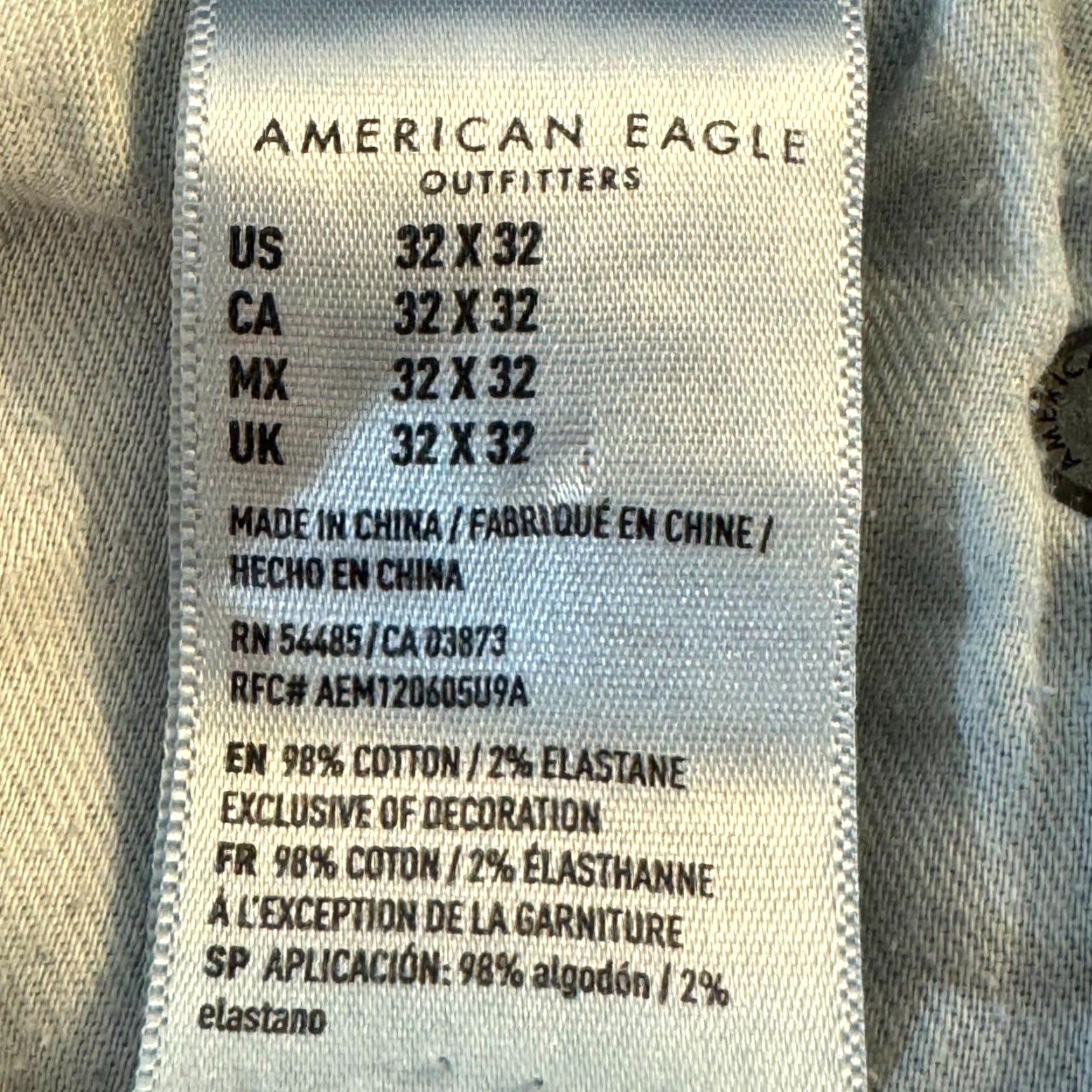 American Eagle Outfitters VINTAGE American Eagle Jeans Shirt Regular Men 32 32 Blue Denim Stretch Skinny Leg Excellent Size US 32 / EU 48 - 6 Thumbnail