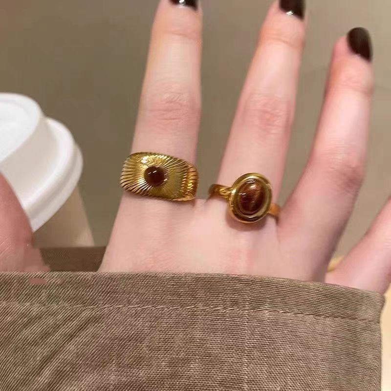 Jewelry Retro Jewelry Rings Open Size Chrome Ring (Size 7-13) Size ONE SIZE - 4 Thumbnail