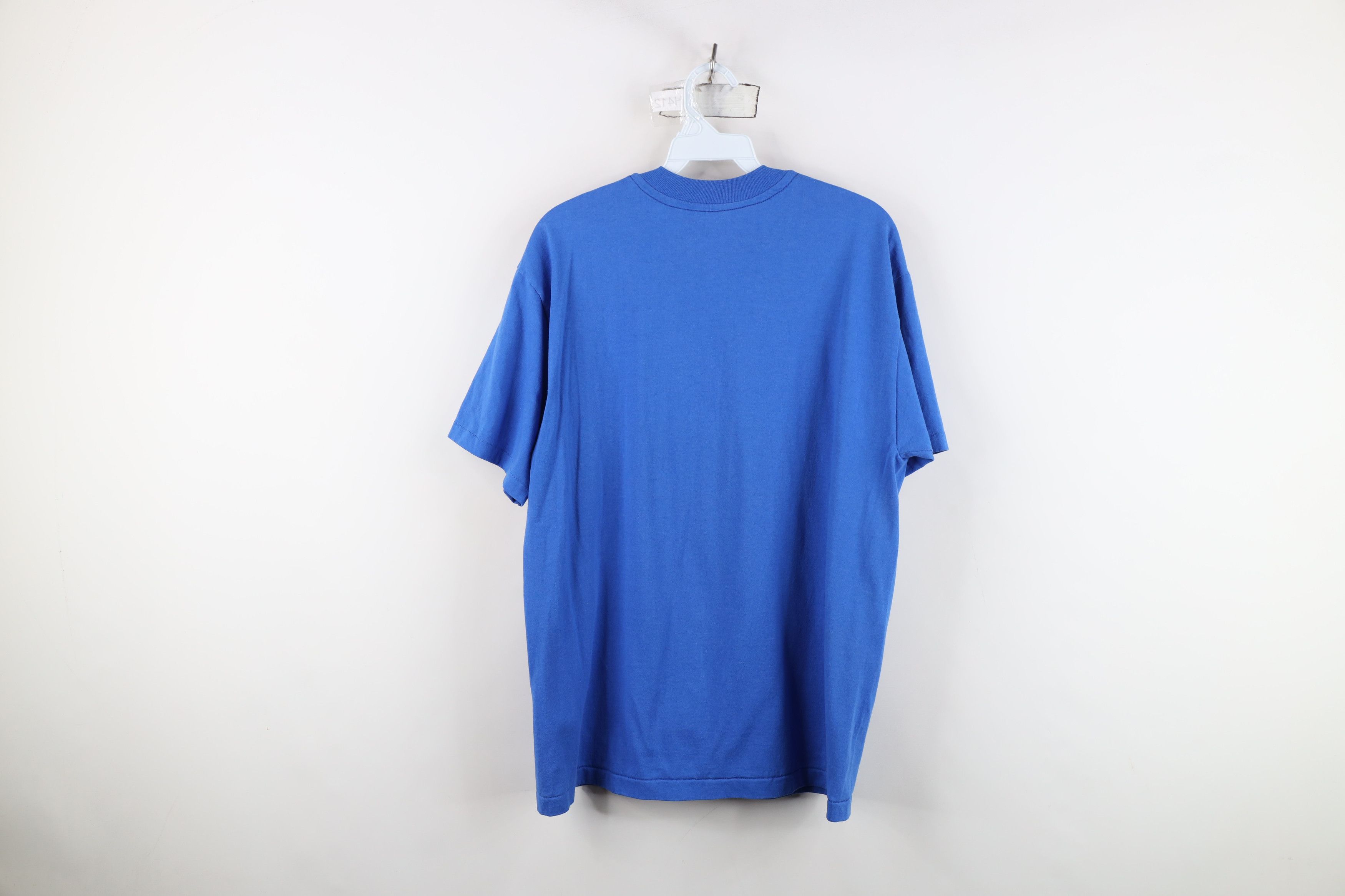 Hanes Vintage 90s Hanes Heavyweight Short Sleeve T-Shirt Blue USA Size US L / EU 52-54 / 3 - 10 Thumbnail