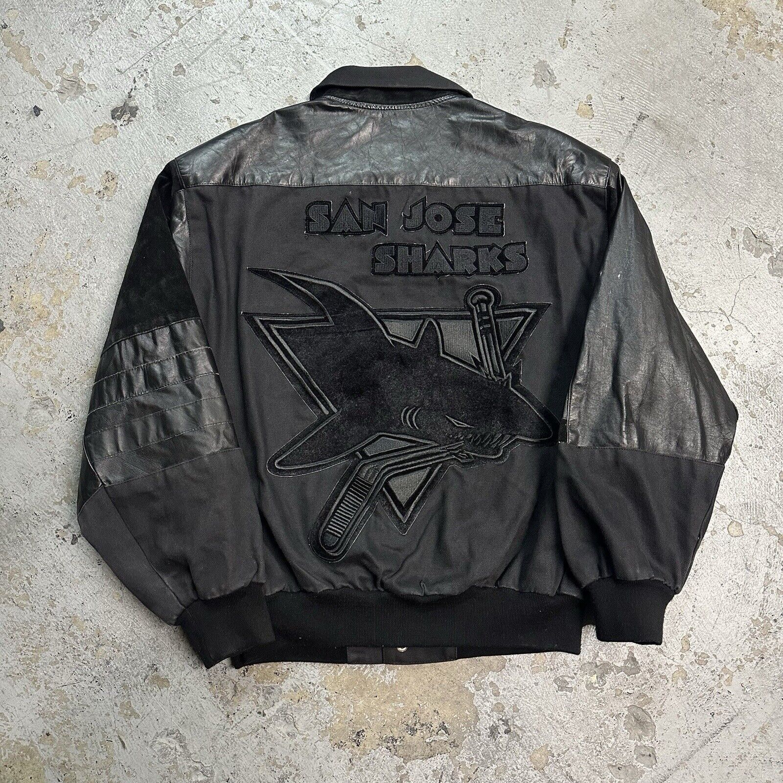 Jeff Hamilton × NHL × Vintage Vintage Jeff Hamilton San Jose Sharks Black Jacket XL Size US XL / EU 56 / 4 - 1 Thumbnail