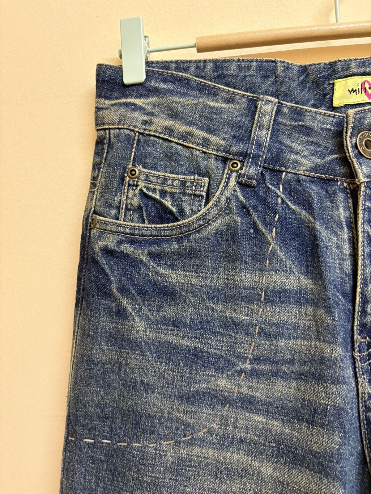 Designer Vintage Mili Mili Denim Jeans Japanese Fashion Designer Size US 31 - 12 Thumbnail