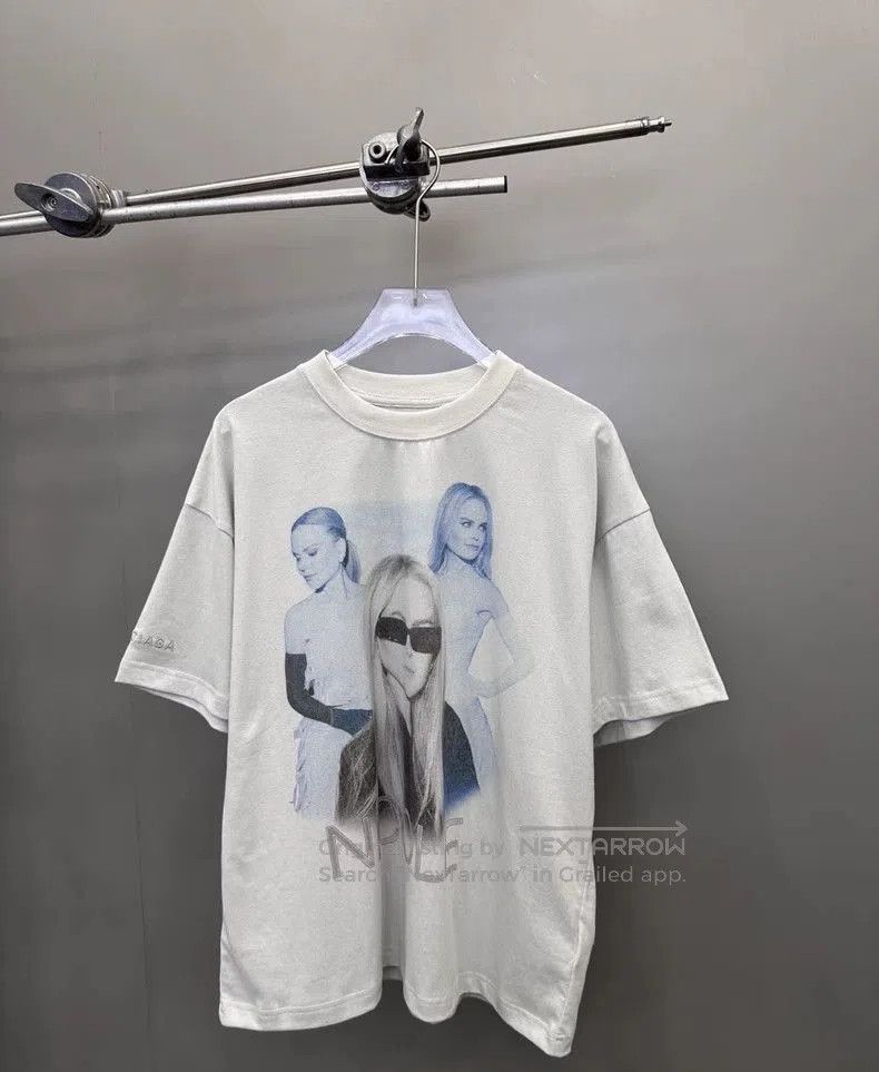 Balenciaga Balenciaga White Ruched Graphic T-shirt. Size US M / EU 48-50 / 2 - 1 Thumbnail