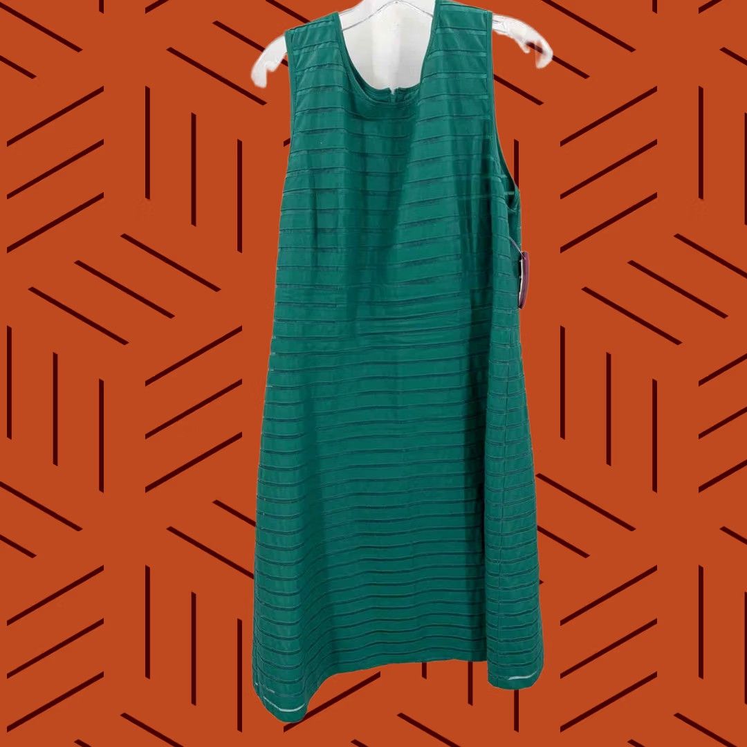 Vintage Lafayette 148 Green Size 16 Short Sleeveless Dress Size 38" / US 16 / IT 52 - 1 Thumbnail
