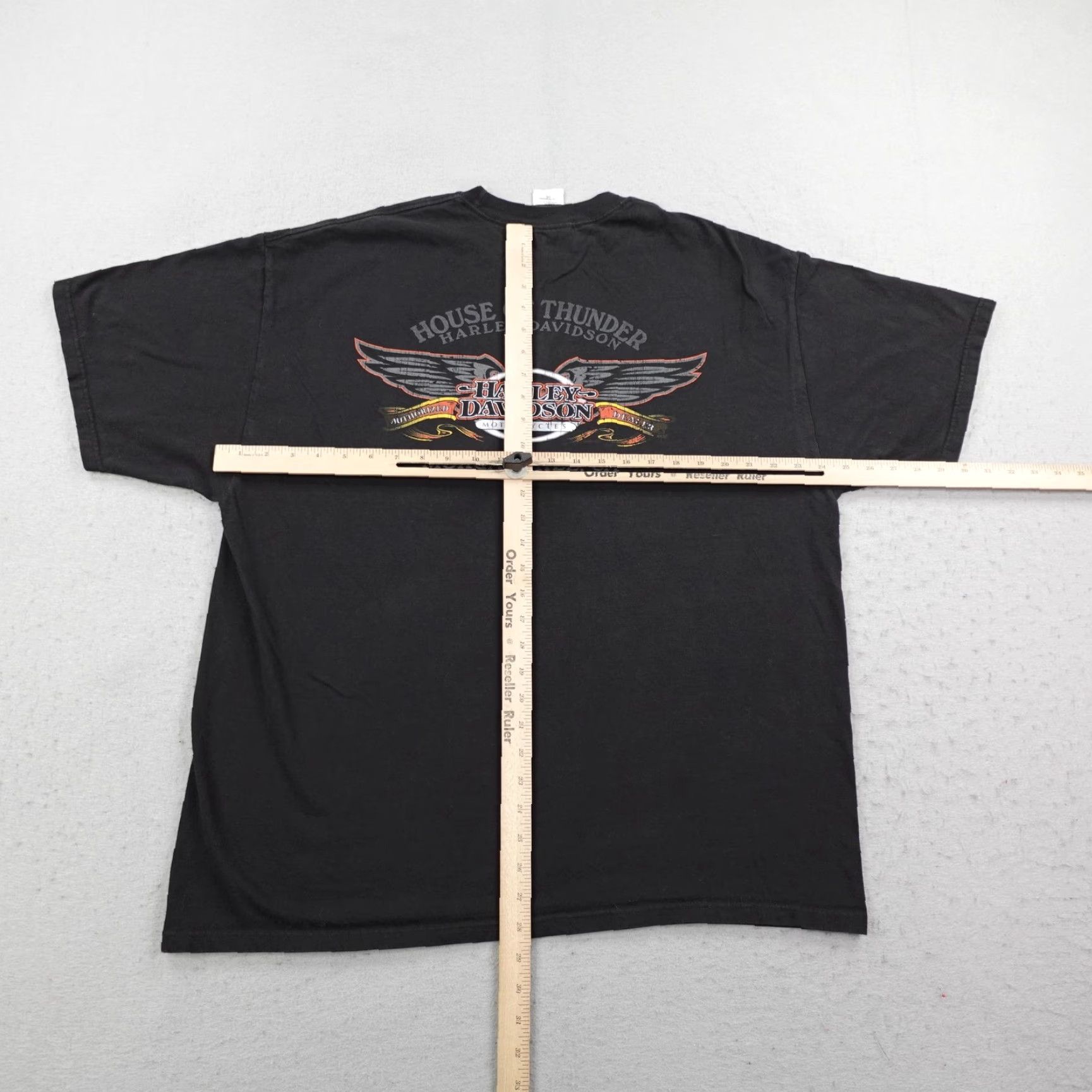 Harley Davidson Harley-Davidson Shirt Mens 2XL Black Motorcycle Morgan Hill House Of Thunder '07 T-Shirt Crew Neck Short Sleeve Graphic Print Logo Vintage: No Size US XXL / EU 58 / 5 - 7 Thumbnail