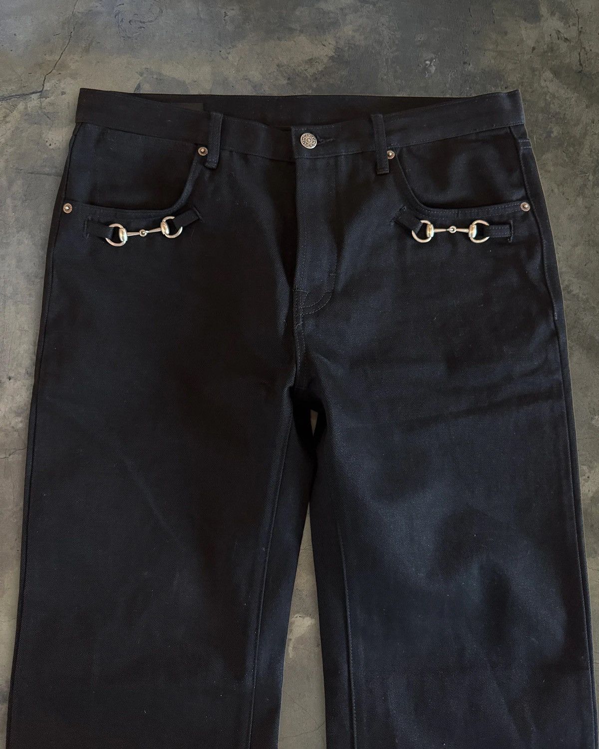 Gucci GUCCI AW2025 HORSE BIT EMBELLISHED BLACK DENIM Size US 36 / EU 52 - 2 Thumbnail