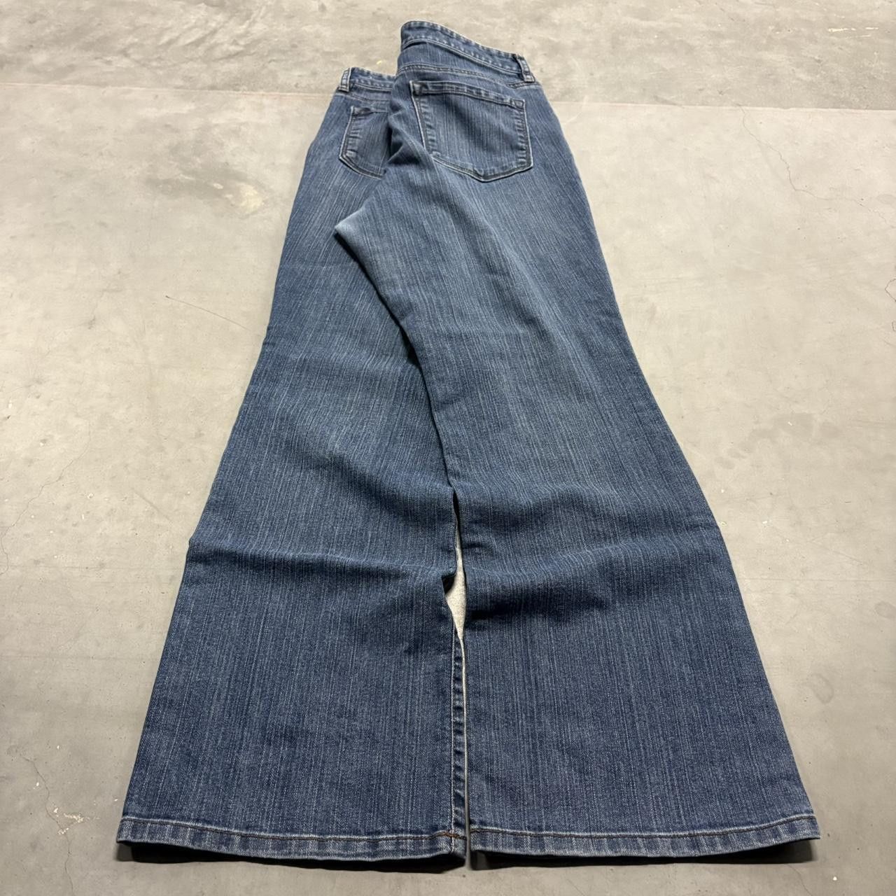 Vintage Crazy Vintage Y2K/2000s Flared Baggy Dark Blue Wash Denim Jeans! Size US 36 / EU 52 - 6 Thumbnail