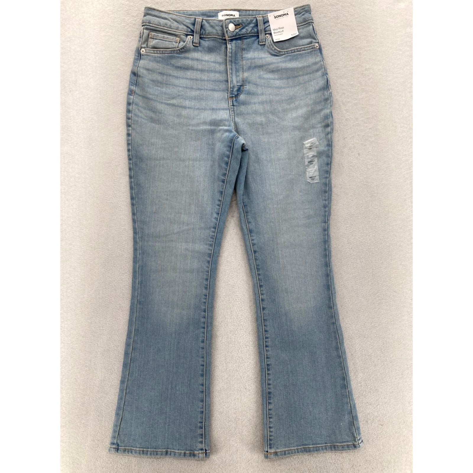 Vintage Sonoma Jeans Womens 10P Light Wash Mid Rise Bootcut Stretch Denim Petites Size 32" / US 10 / IT 46 - 2 Thumbnail