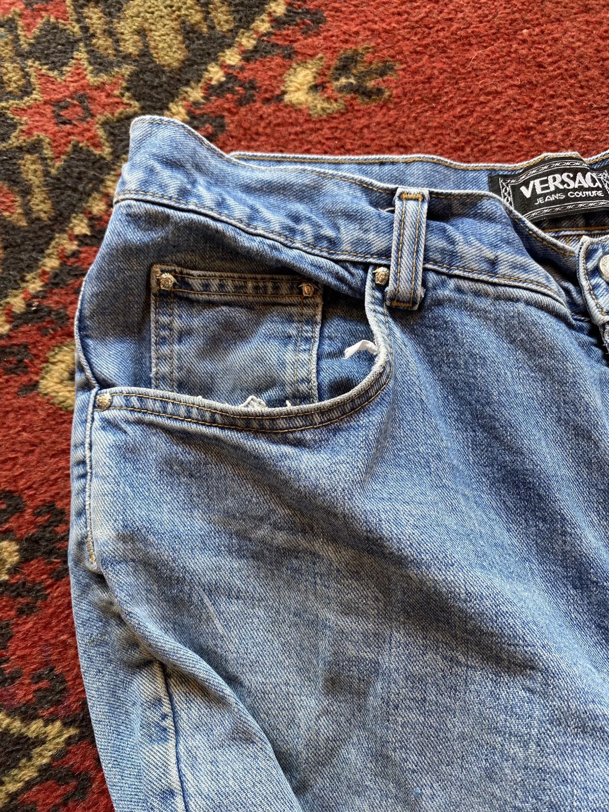Versace Vintage Versace Jeans Distessed dirty Balenciaga Style Size US 38 / EU 54 - 9 Thumbnail