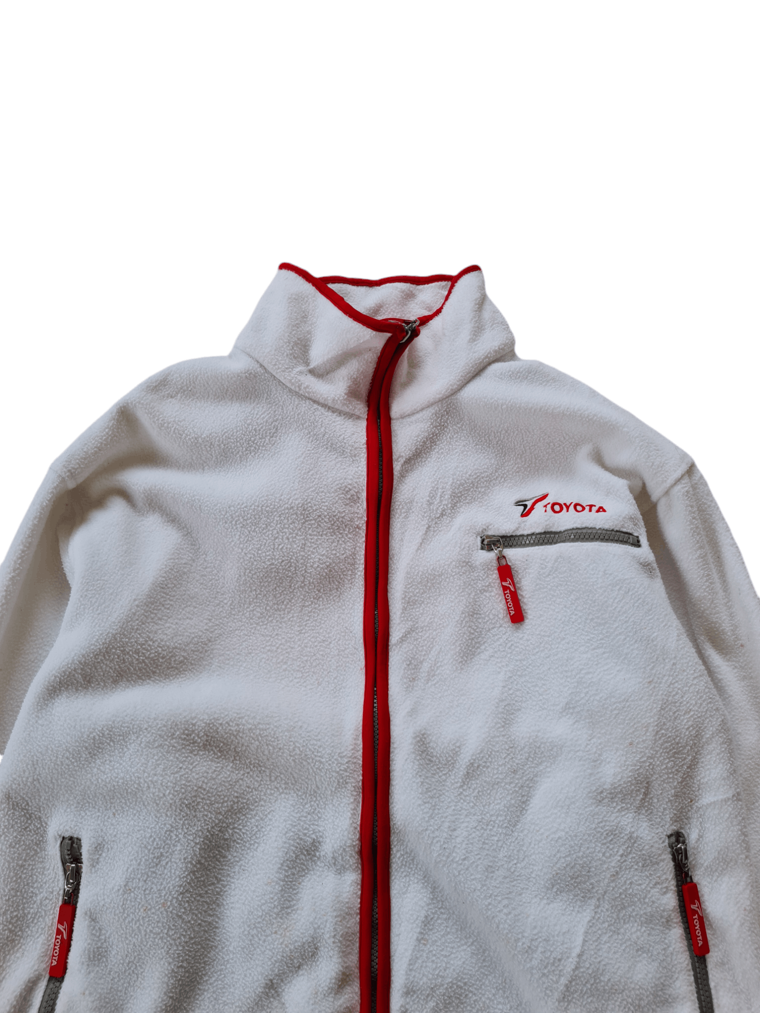 Japanese Brand × Vintage Vintage Toyota Fleece Jacket Zipper Size US L / EU 52-54 / 3 - 3 Thumbnail