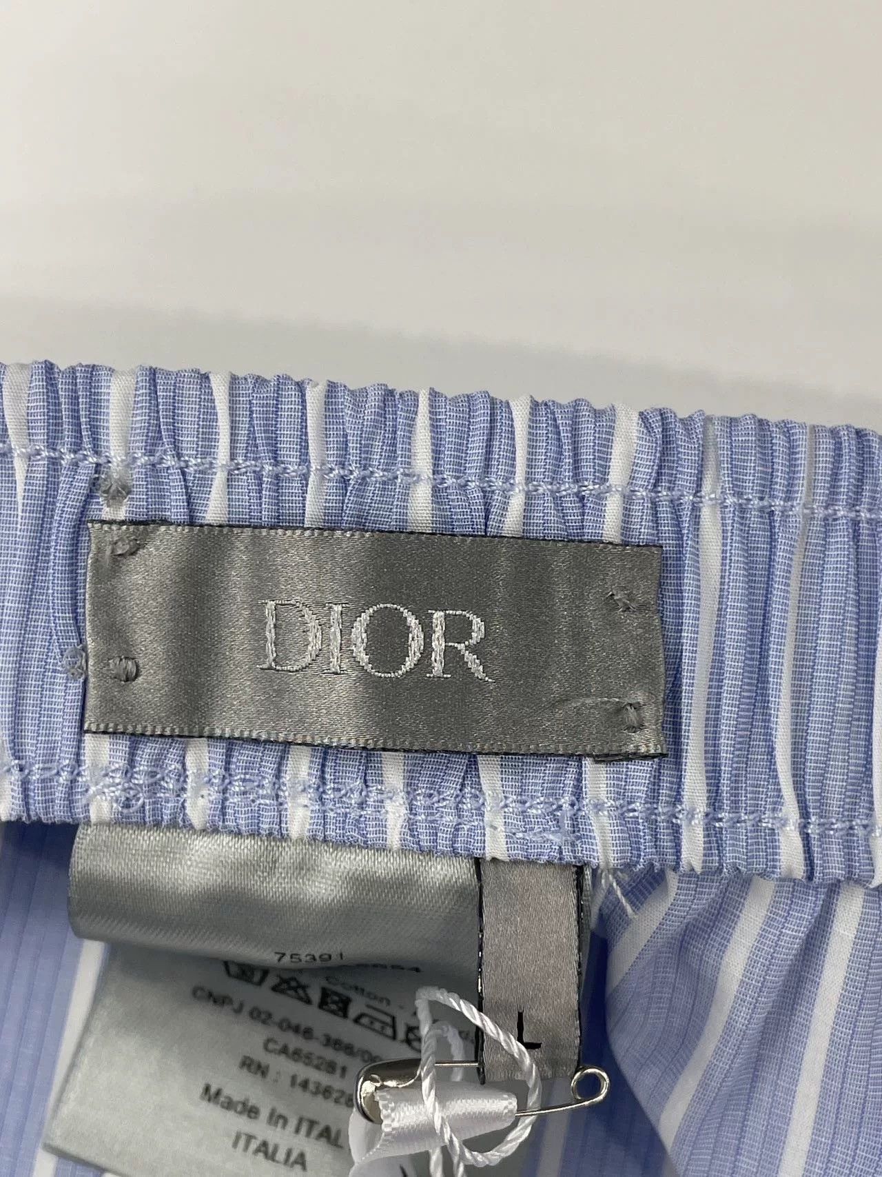 Dior Dior Size LBlue and white striped shorts Size US 32 / EU 48 - 5 Thumbnail