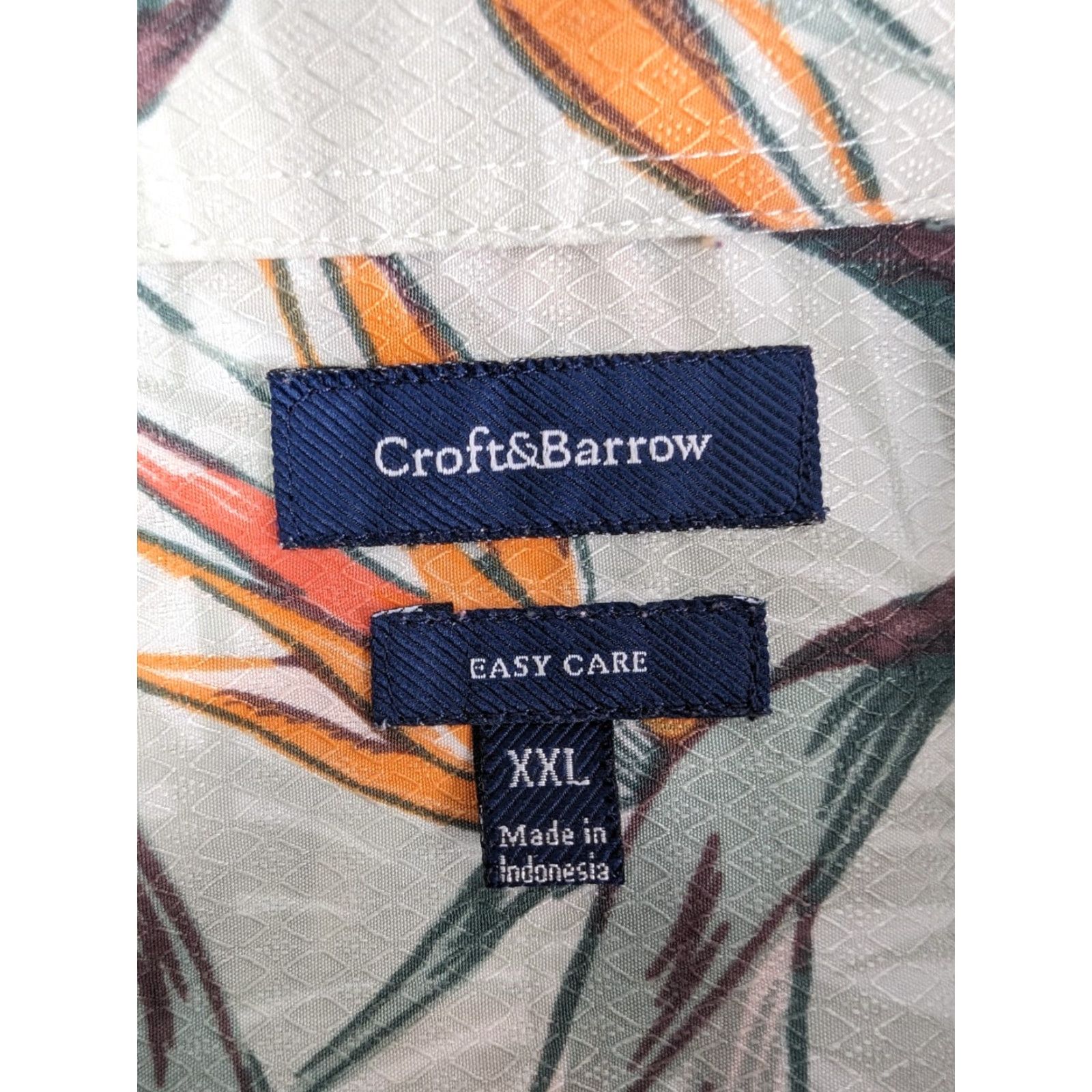 Croft & Barrow VINTAGE Croft & Barrow Easy Care Bird Of Paradise Flower AOP Hawaiian Shirt Men's 2XL Size US XXL / EU 58 / 5 - 6 Thumbnail