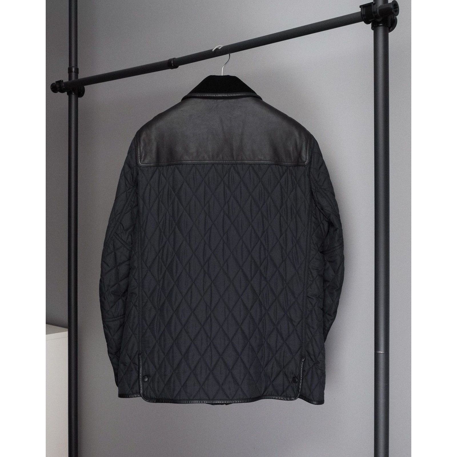Burberry Burberry quilted cord collar black lamb leather jacket Size US L / EU 52-54 / 3 - 7 Thumbnail