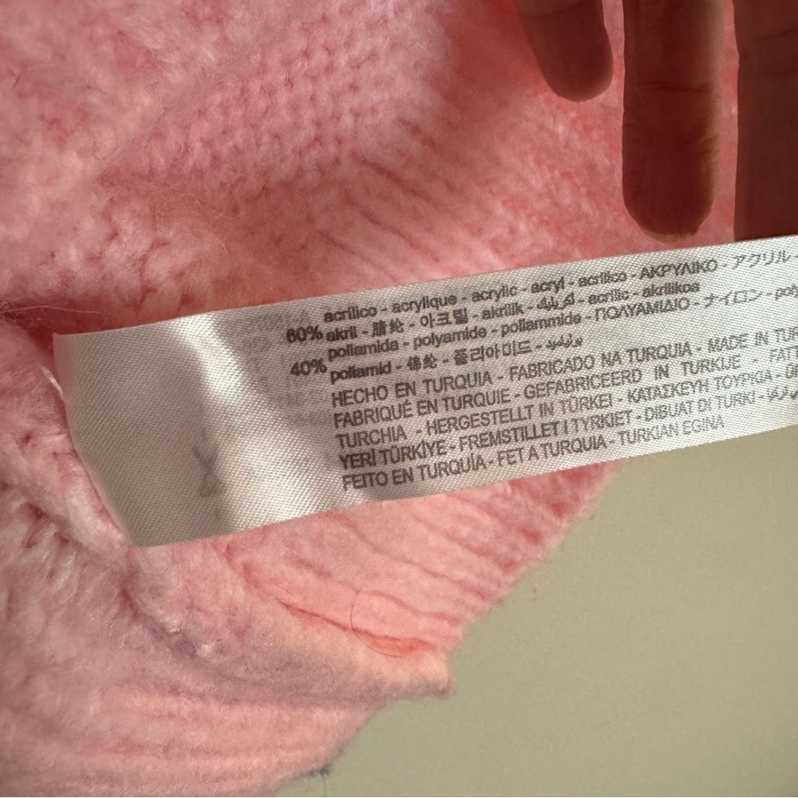 Zara Zara Knit Jacquard Oversized Sweater Pink Blue Size M Size M / US 6-8 / IT 42-44 - 4 Thumbnail