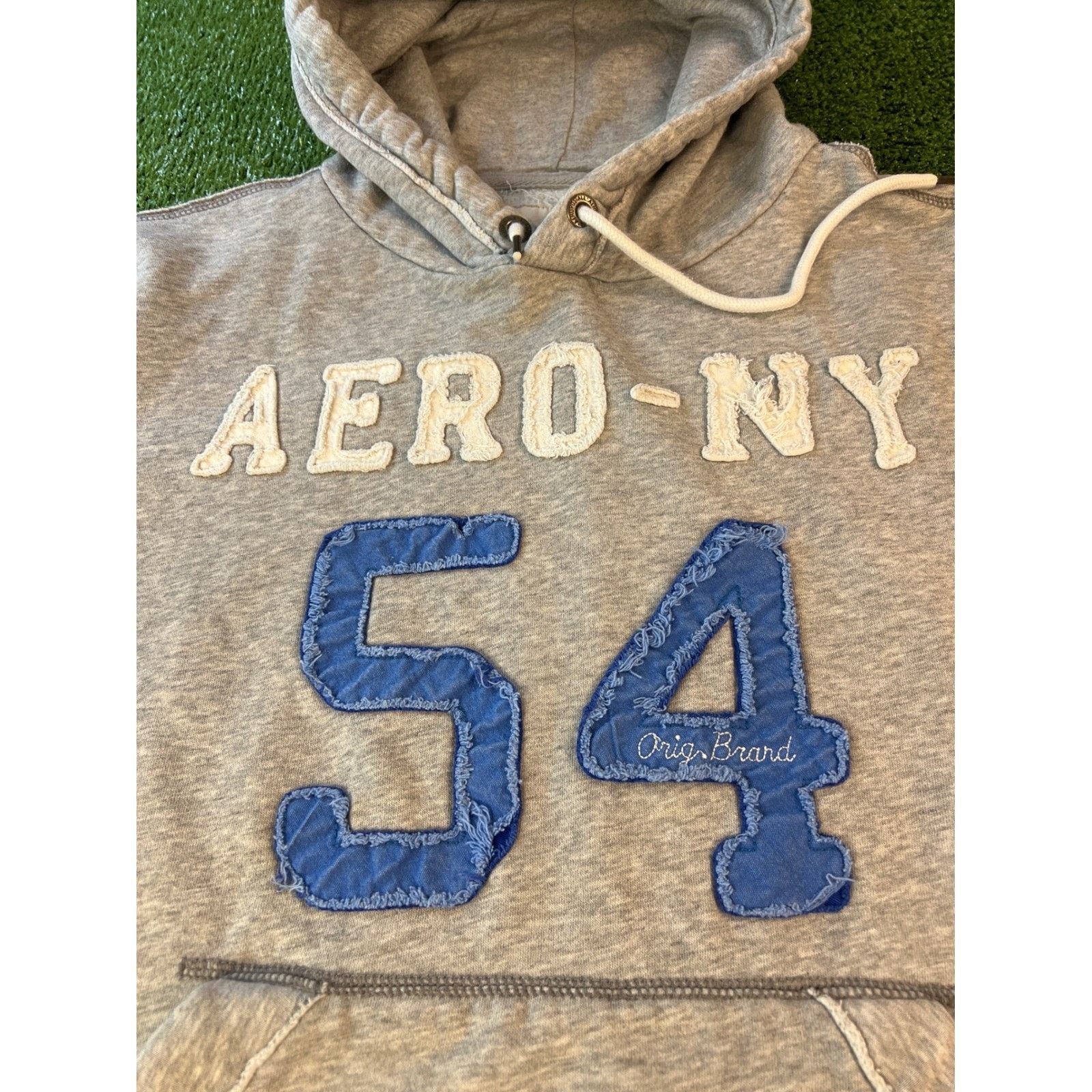 Aeropostale Aeropostale Mens Gray AERO-NY 54 Graphic Pullover Hoodie LG Size US L / EU 52-54 / 3 - 2 Thumbnail