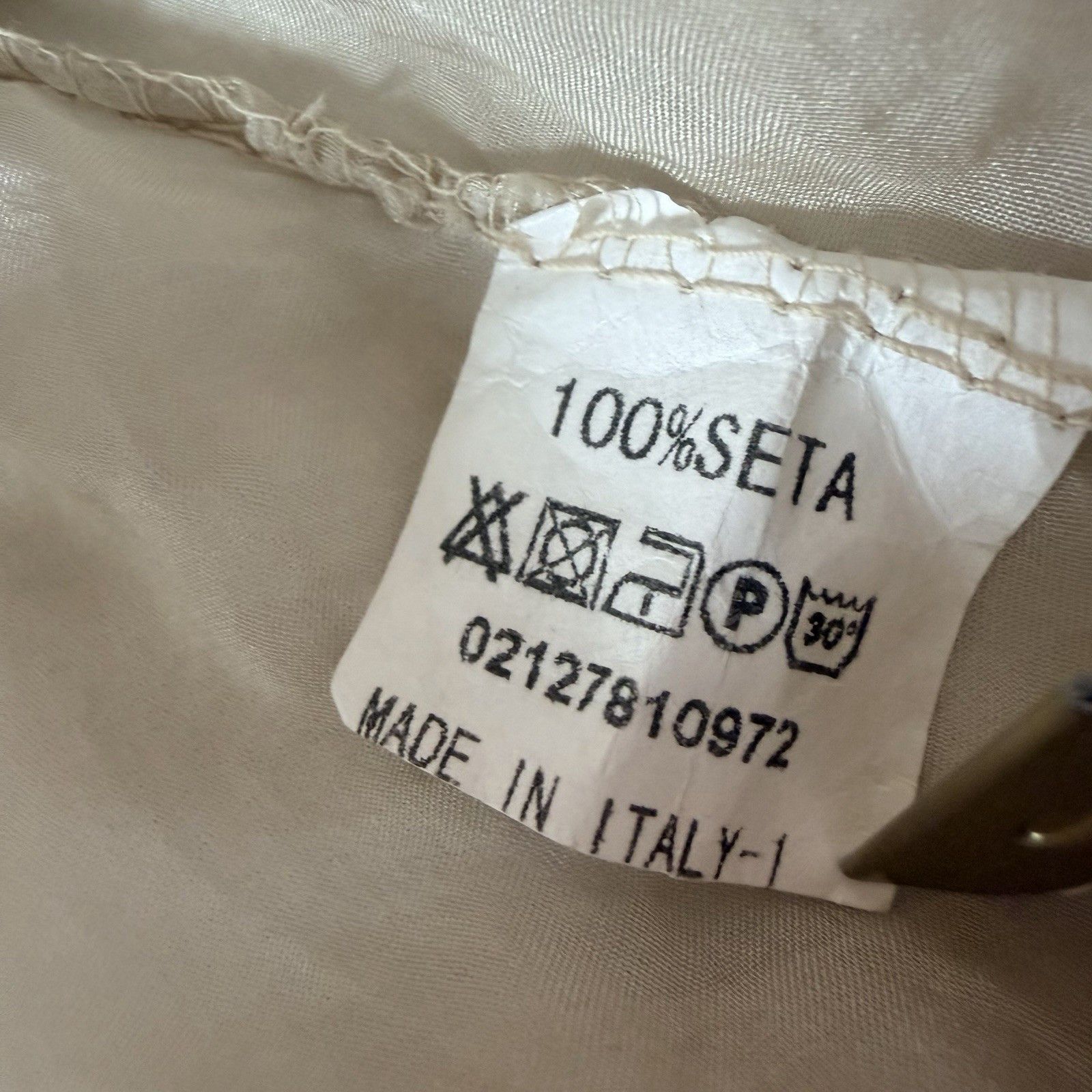 Other Italian Silk Avant Garde Asymmetrical Sheer Tunic Top Beige Size ONE SIZE - 10 Thumbnail
