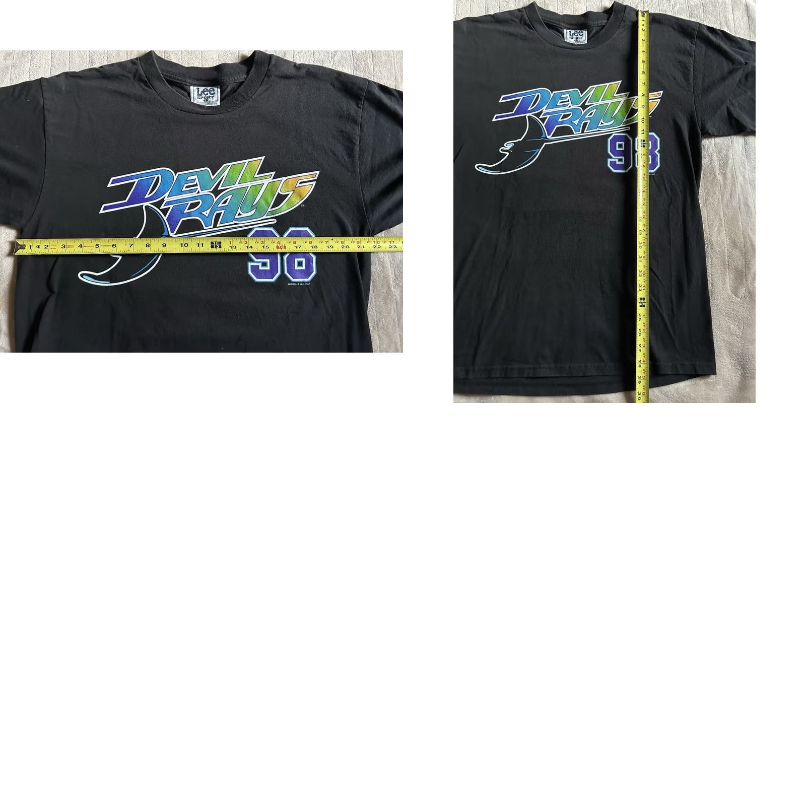 Lee VINTAGE Tampa Bay Devil Rays Inaugural Season T Shirt Men’s Size L Lee Sport Black Cotton Blend Graphic Print US Sports 1990-1999 Mens Size US L / EU 52-54 / 3 - 8 Thumbnail