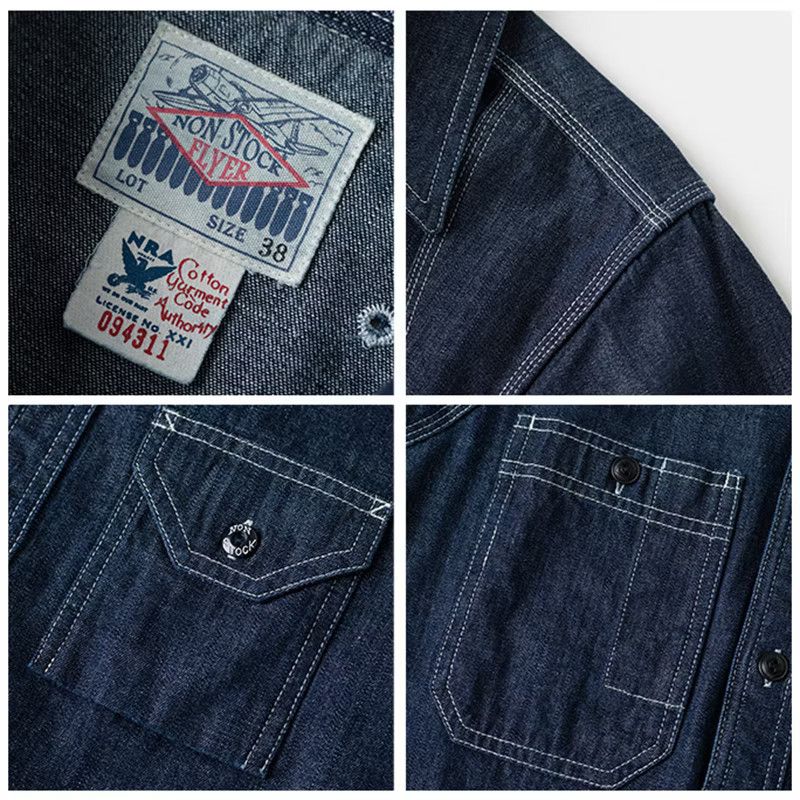 Japanese Brand Amekaji wera clothing chambray shirt Size US S / EU 44-46 / 1 - 2 Thumbnail