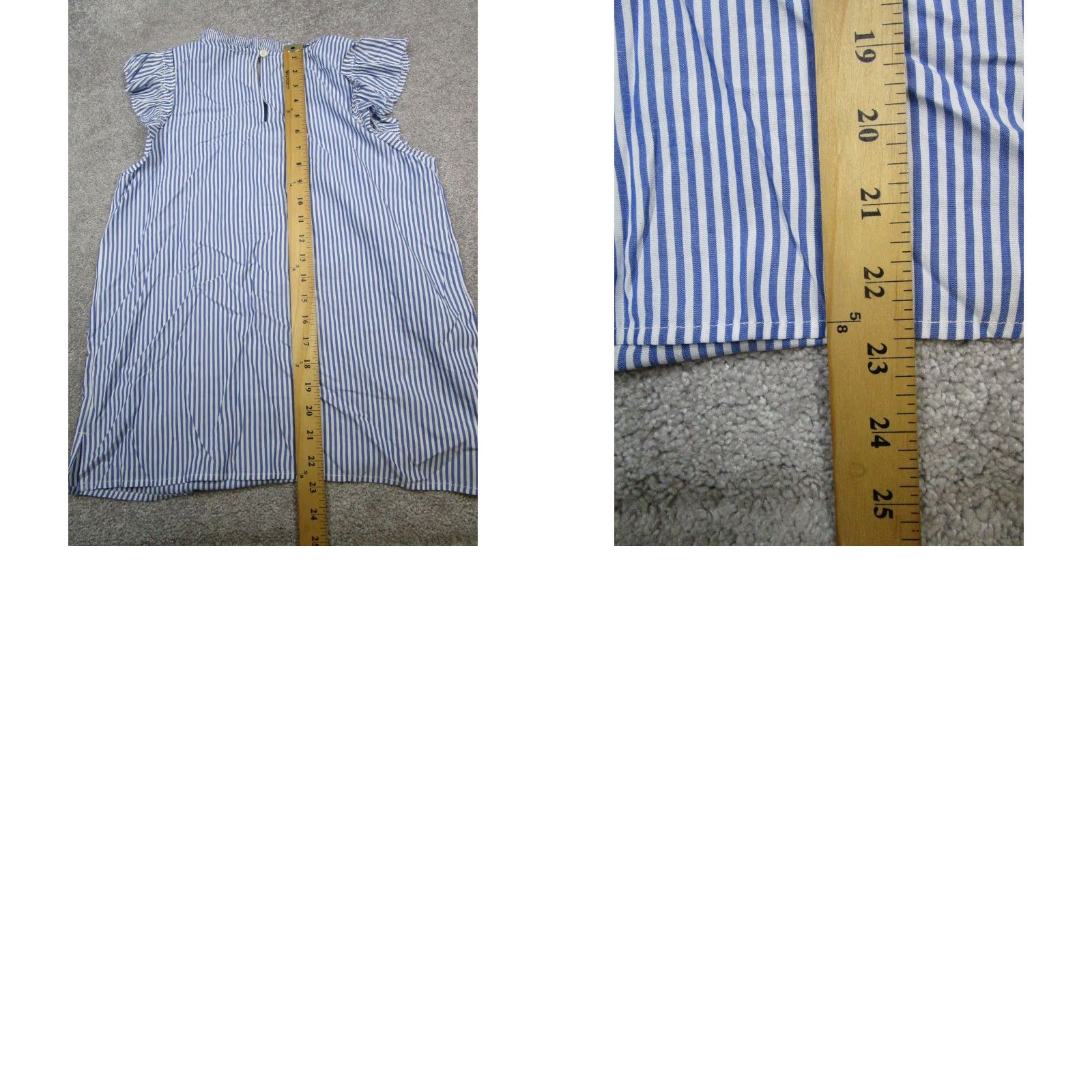 Loft VINTAGE Loft Blouse Womens XS Sleeveless Round Neck Button Casual Summer Spring Fall Blue White 90s Womens Size XS / US 0-2 / IT 36-38 - 8 Thumbnail