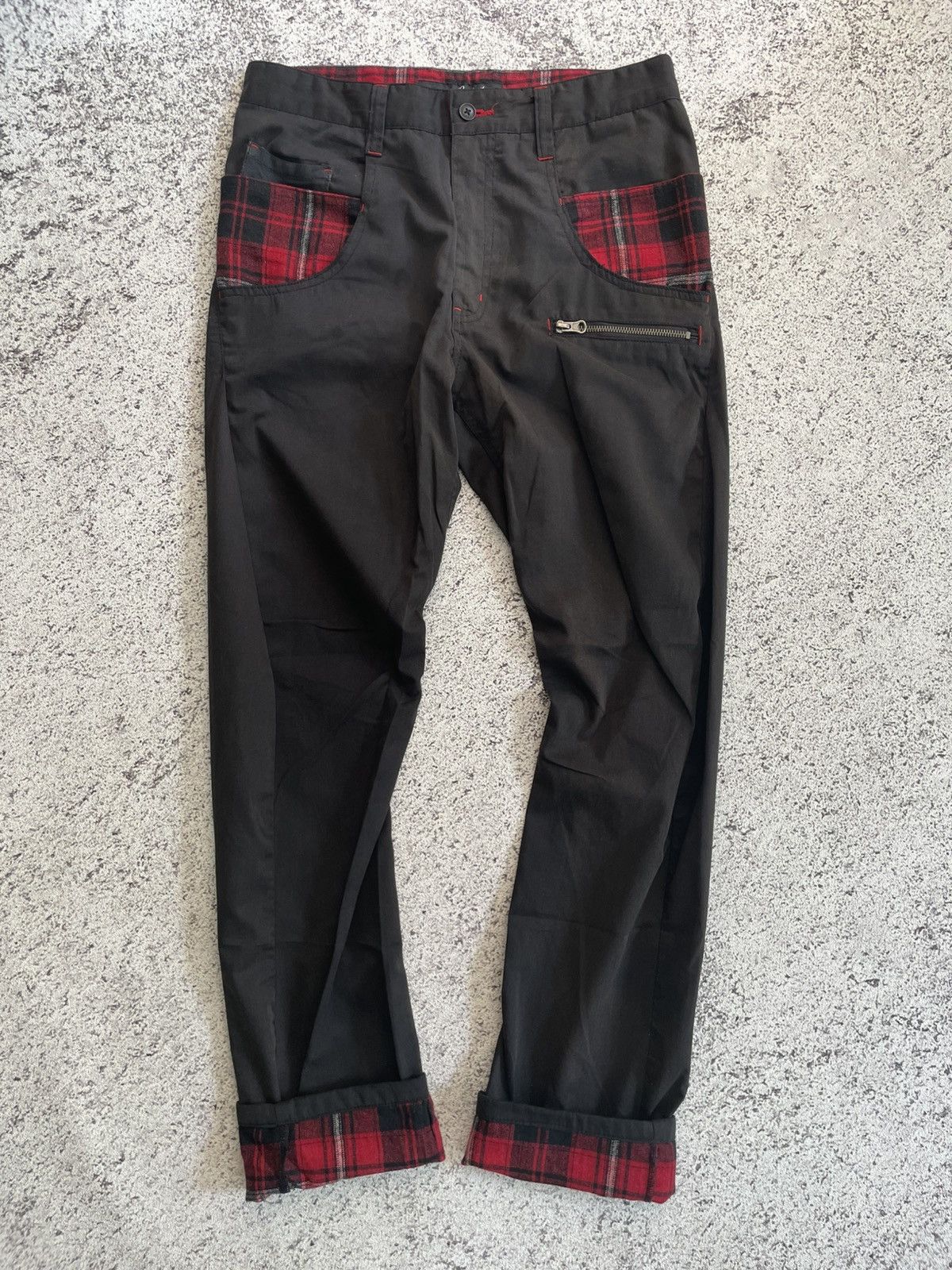 Japanese Brand 2000s Dominates - Plaid Punk Pants Anarchy Goth Emo Size US 30 / EU 46 - 1 Thumbnail