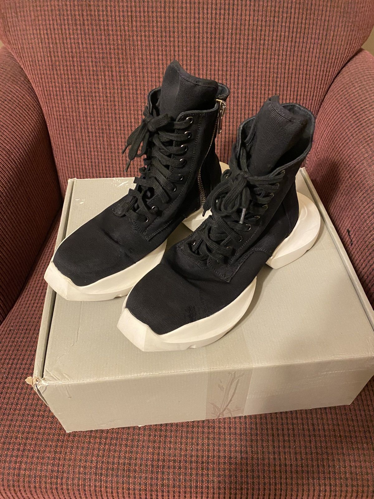 Rick Owens DRKSHDW Army trainer sneaker boots