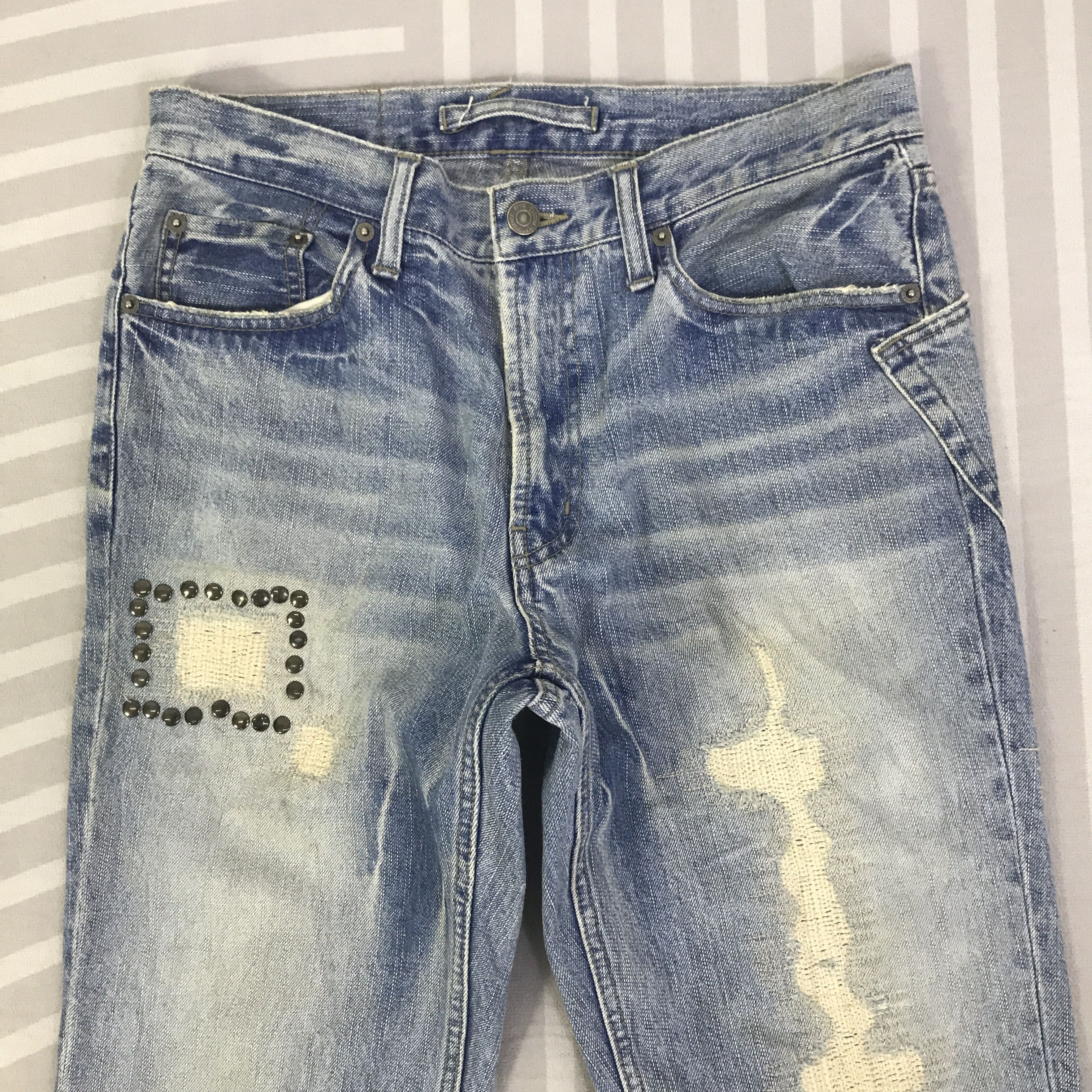 PPFM Vintage PPFM Rippe Distressed denim Jeans Pants K130B17 Size US 32 / EU 48 - 2 Thumbnail