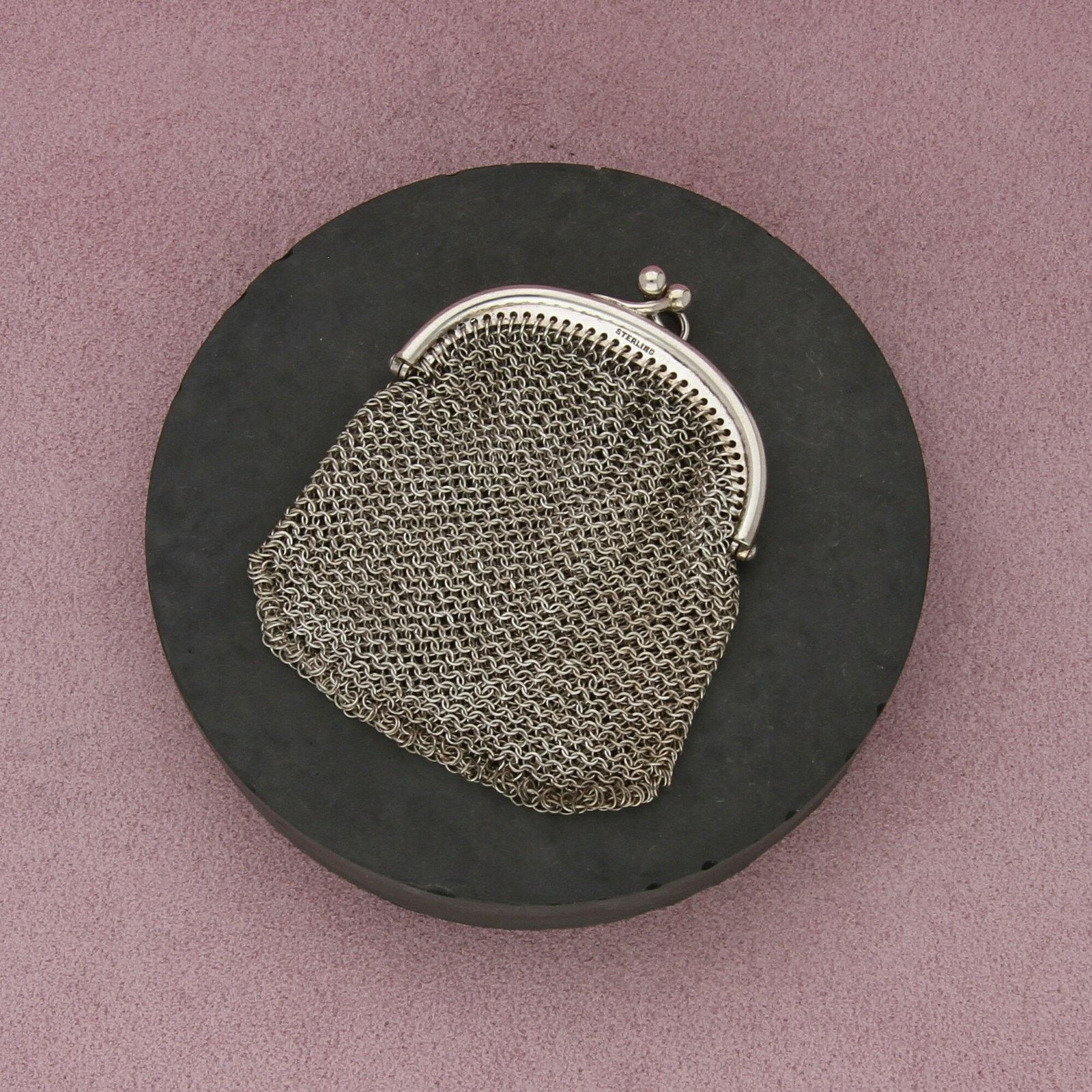 Sterling Silver sterling silver vintage mesh chainmail coin purse pendant Size ONE SIZE - 1 Thumbnail