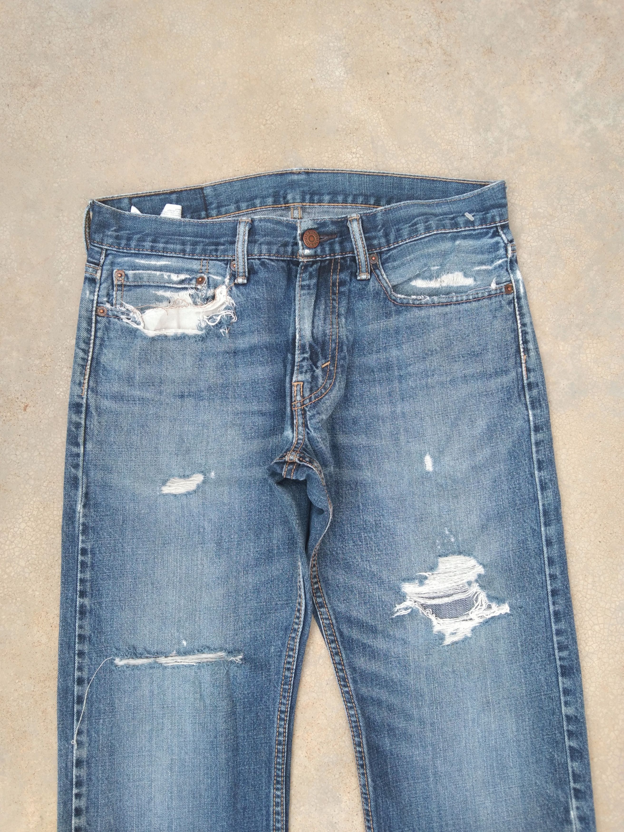 Jean × Levi's × Vintage Vintage Levis 514 Straight Leg Distressed Jeans 32x29 Size US 32 / EU 48 - 5 Thumbnail