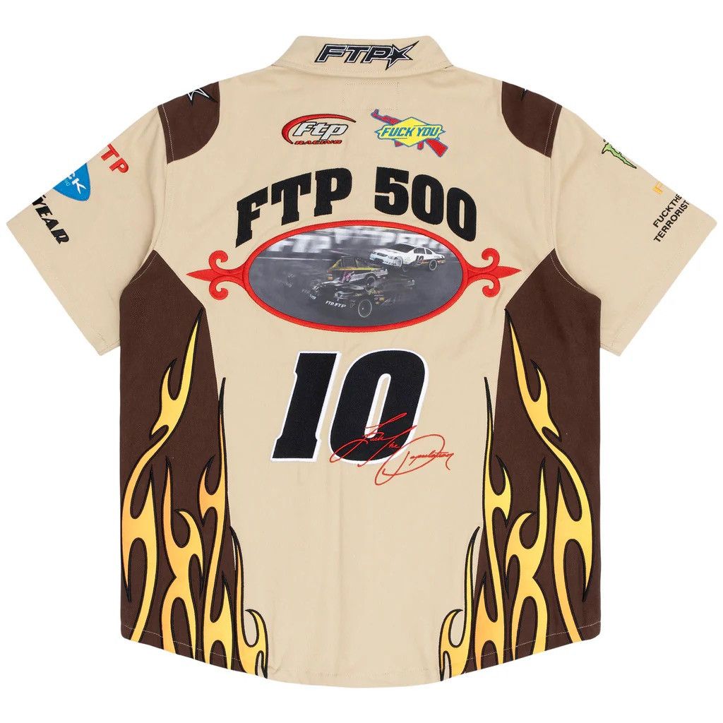 Fuck The Population FTP Raceway Button Up Shirt Size US XL / EU 56 / 4 - 5 Thumbnail