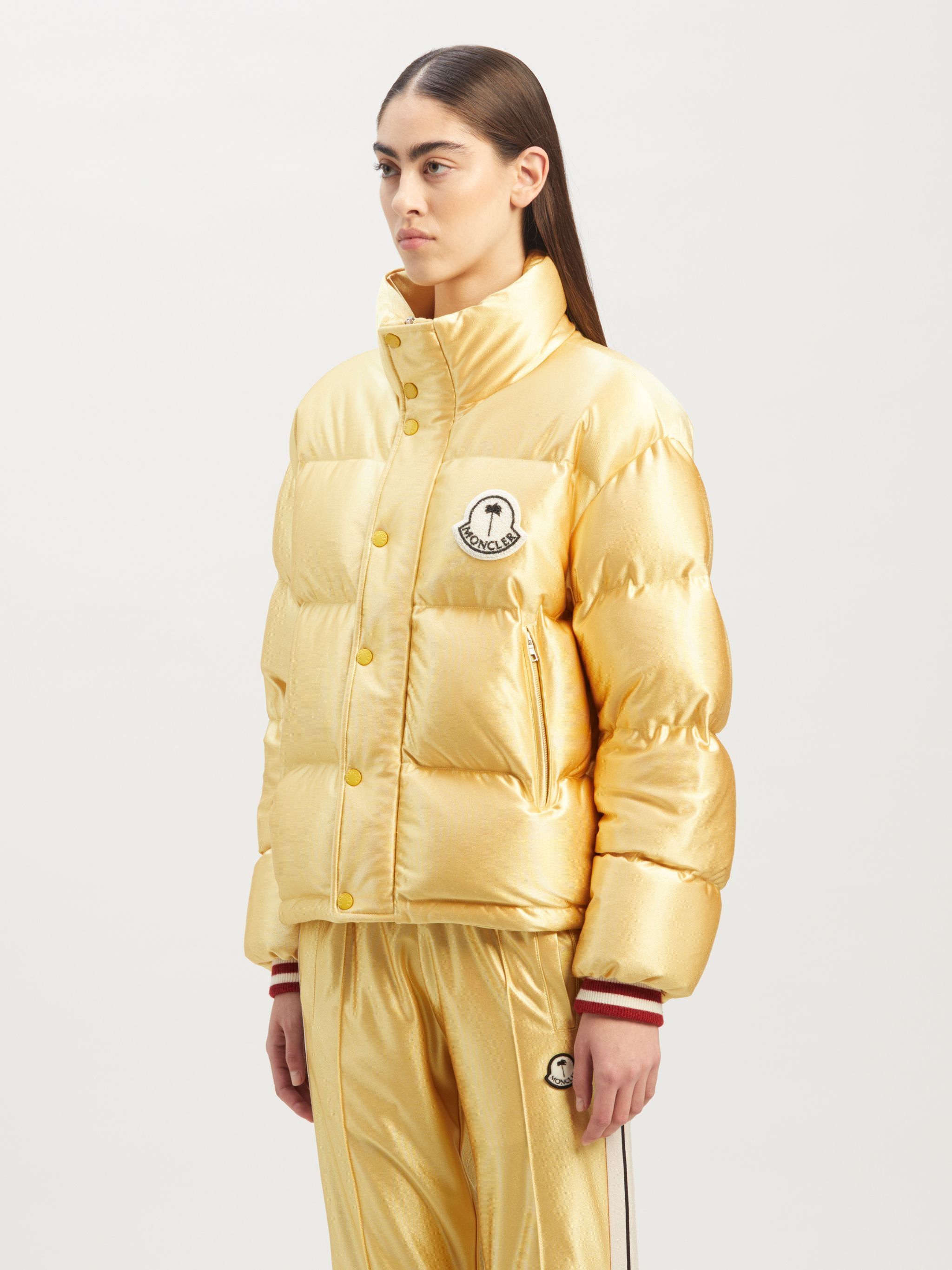 Moncler × Palm Angels o1gr1nt0925 Dup / Keon Jacket in Gold Size XS / US 0-2 / IT 36-38 - 3 Thumbnail