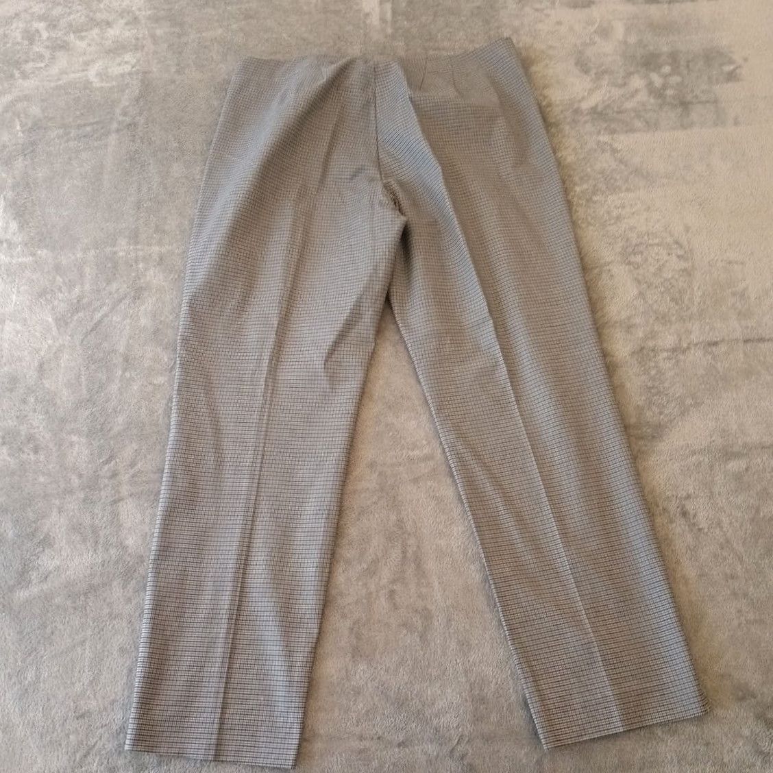 J. Jill J.Jill Pants Womens Size 12 Blue Black Plaid 35x28 Mid Rise Cotton Blend Straight Ankle Mens? Size 34" / US 12 / IT 48 - 2 Thumbnail