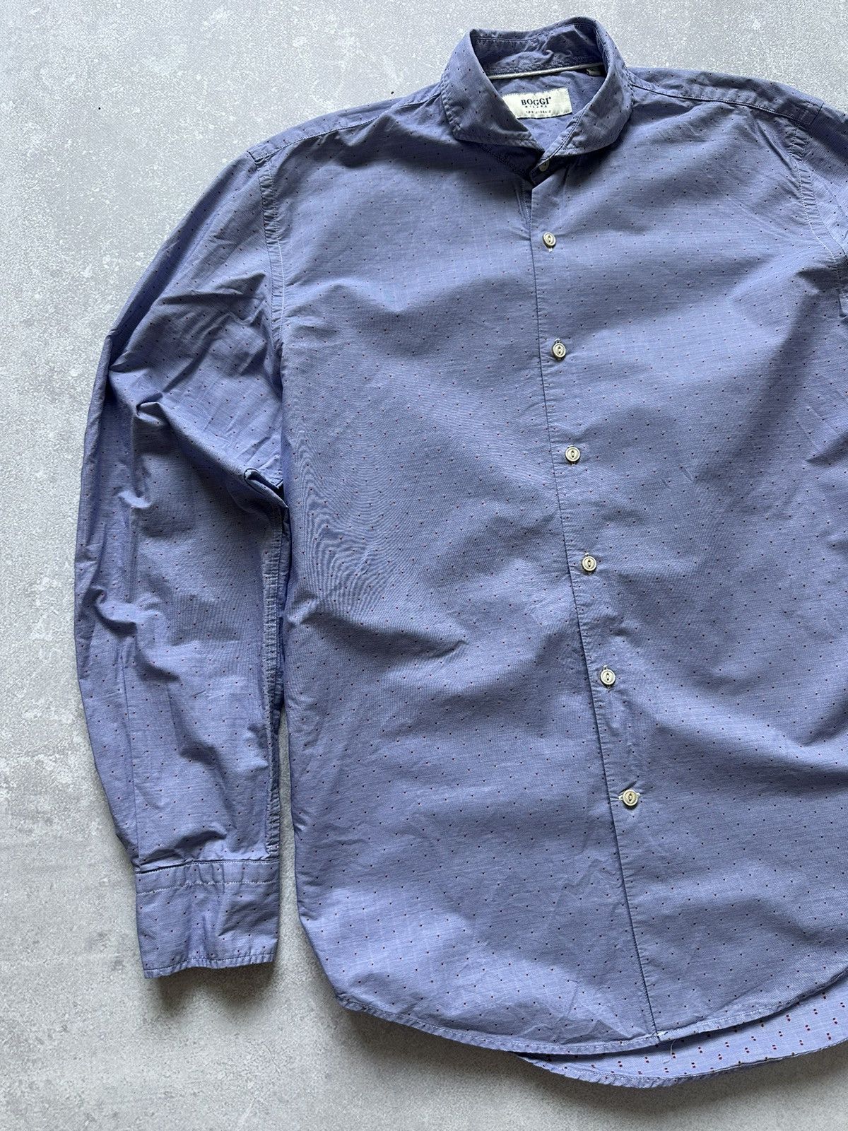 Boggi BOGGI MILANO Blue Check Long Sleeve Button Down Shirt XL Size US XL / EU 56 / 4 - 2 Thumbnail