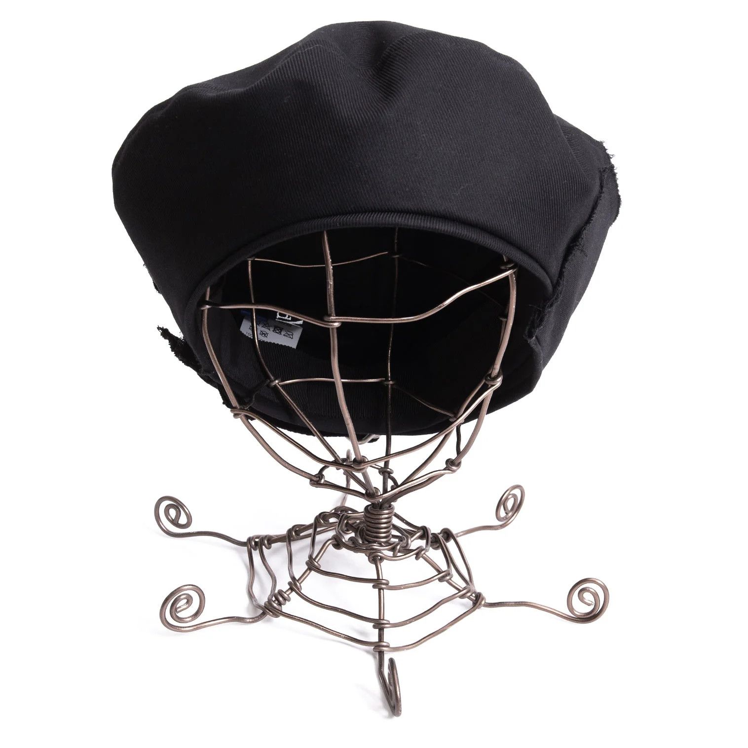 Yohji Yamamoto Cotton Belted Beret Hat in Black Size ONE SIZE - 5 Thumbnail